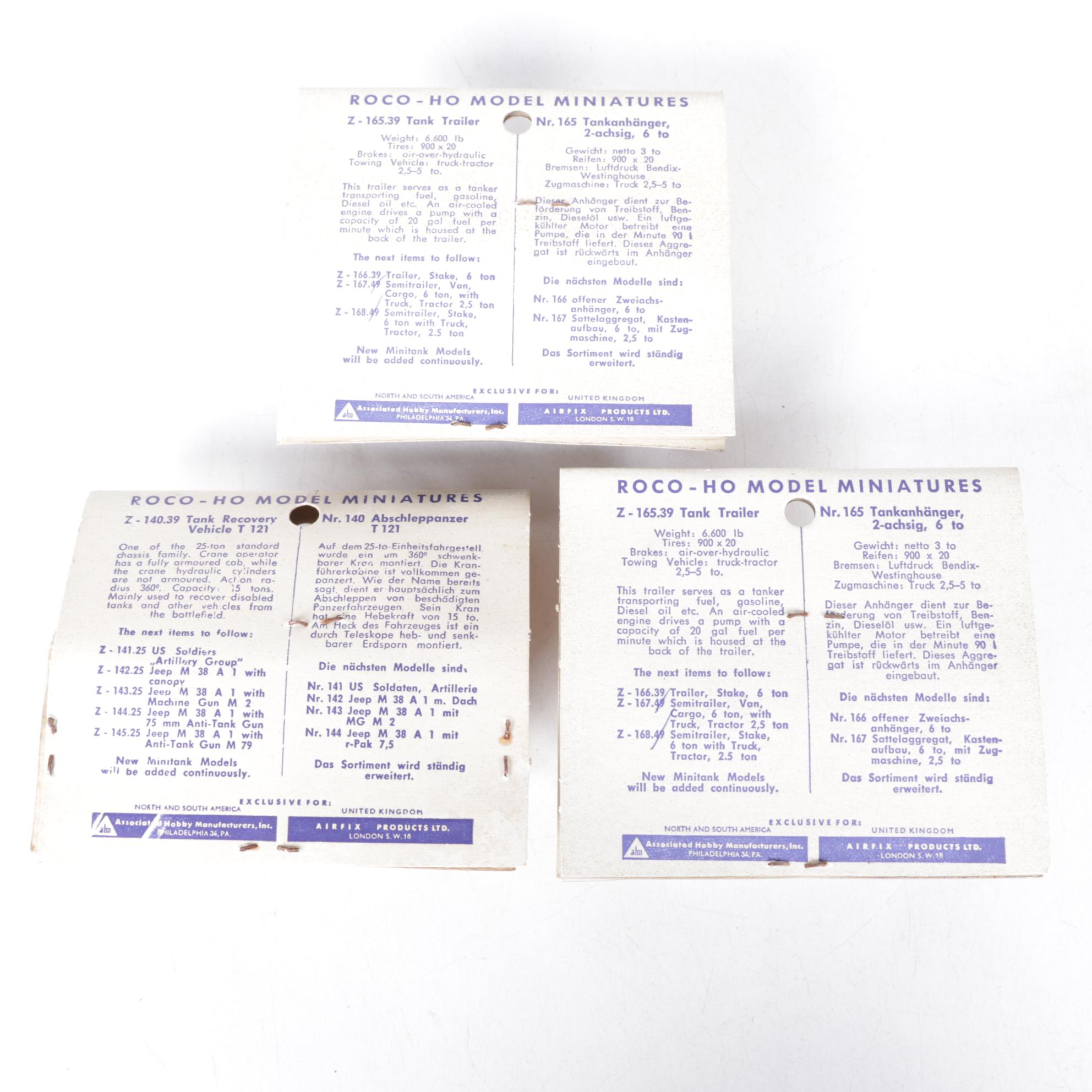 Roco Minitanks HO Scale Plastic Tanks and Military Vehicles