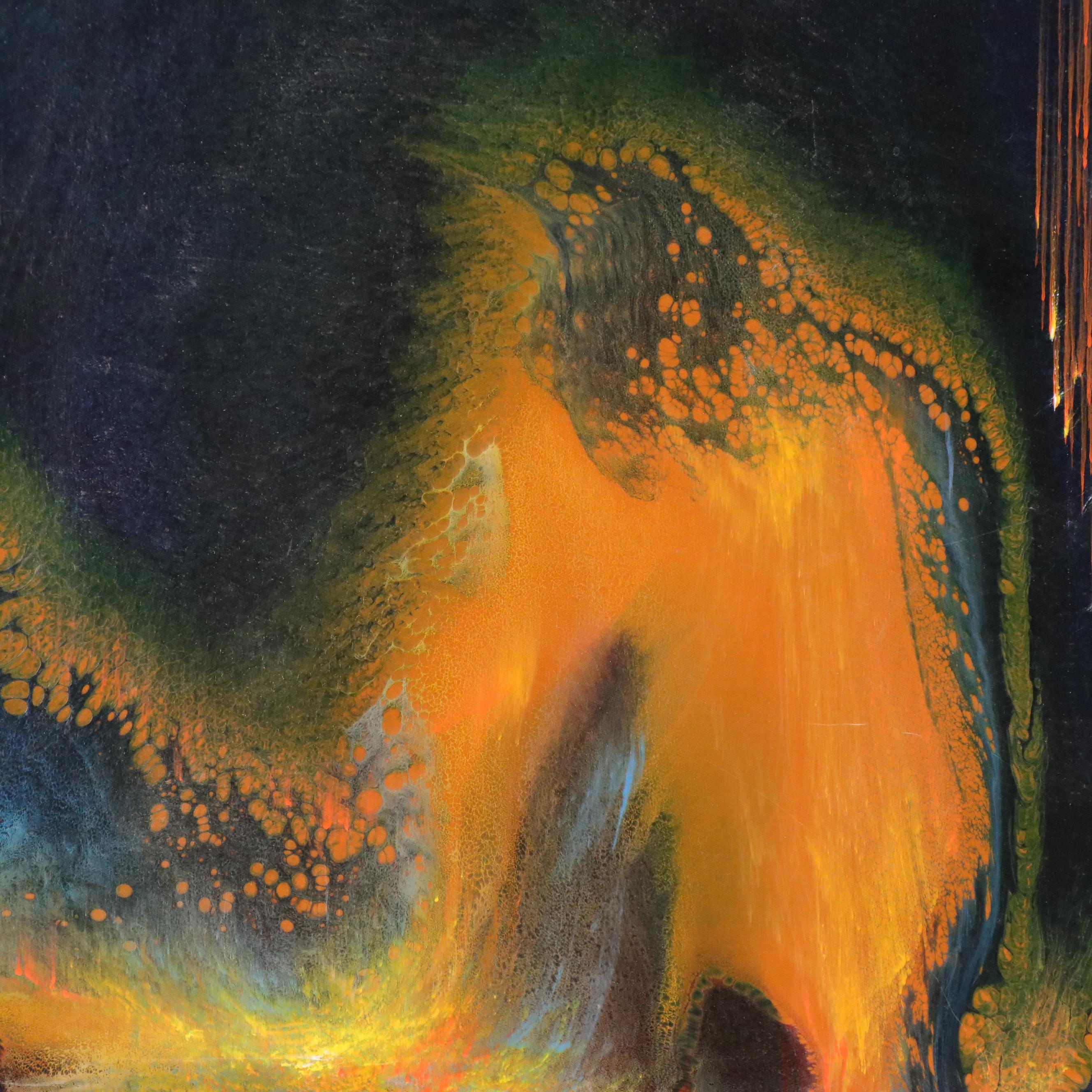 Leonardo Nierman Abstract Expressionist Oil Painting