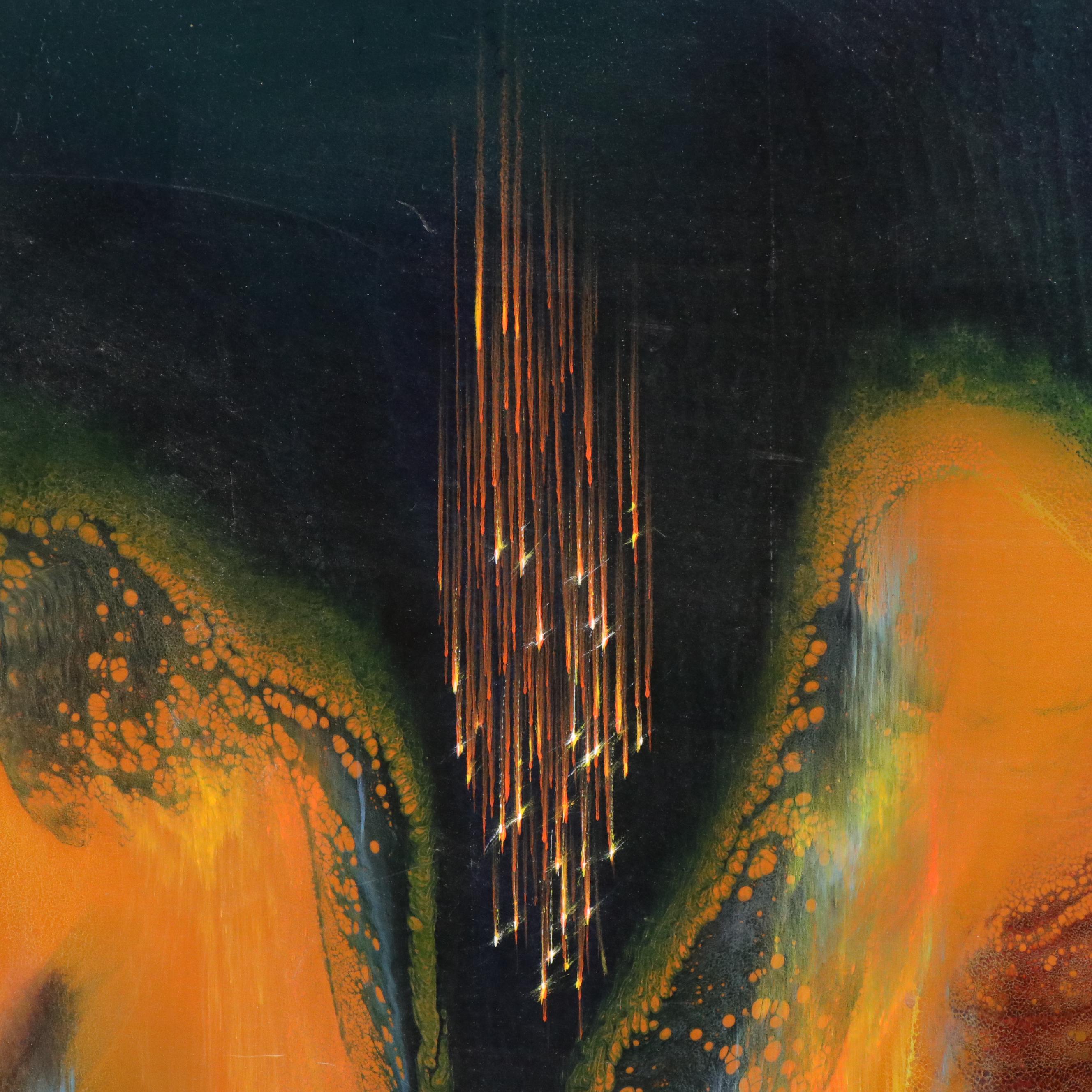 Leonardo Nierman Abstract Expressionist Oil Painting