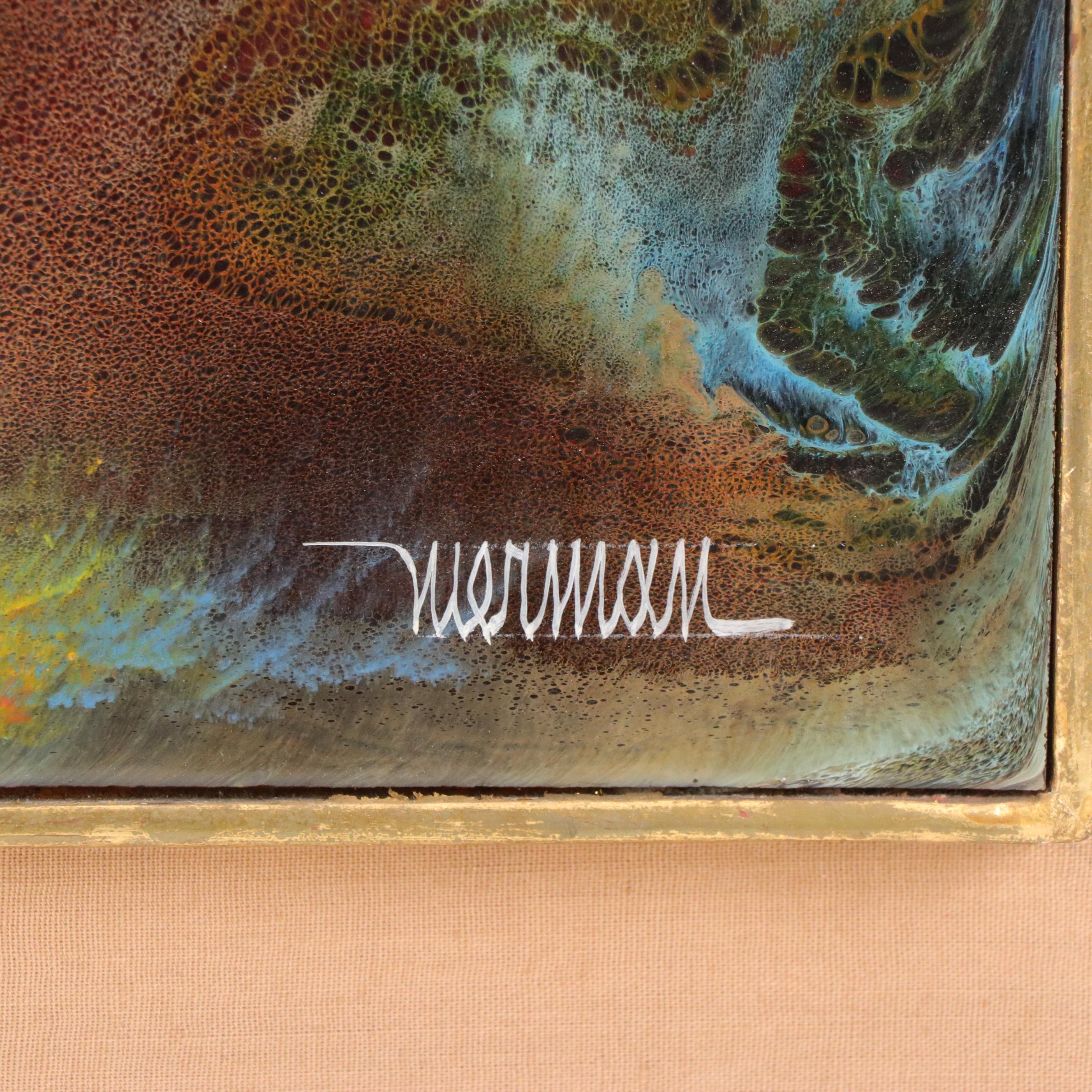 Leonardo Nierman Abstract Expressionist Oil Painting