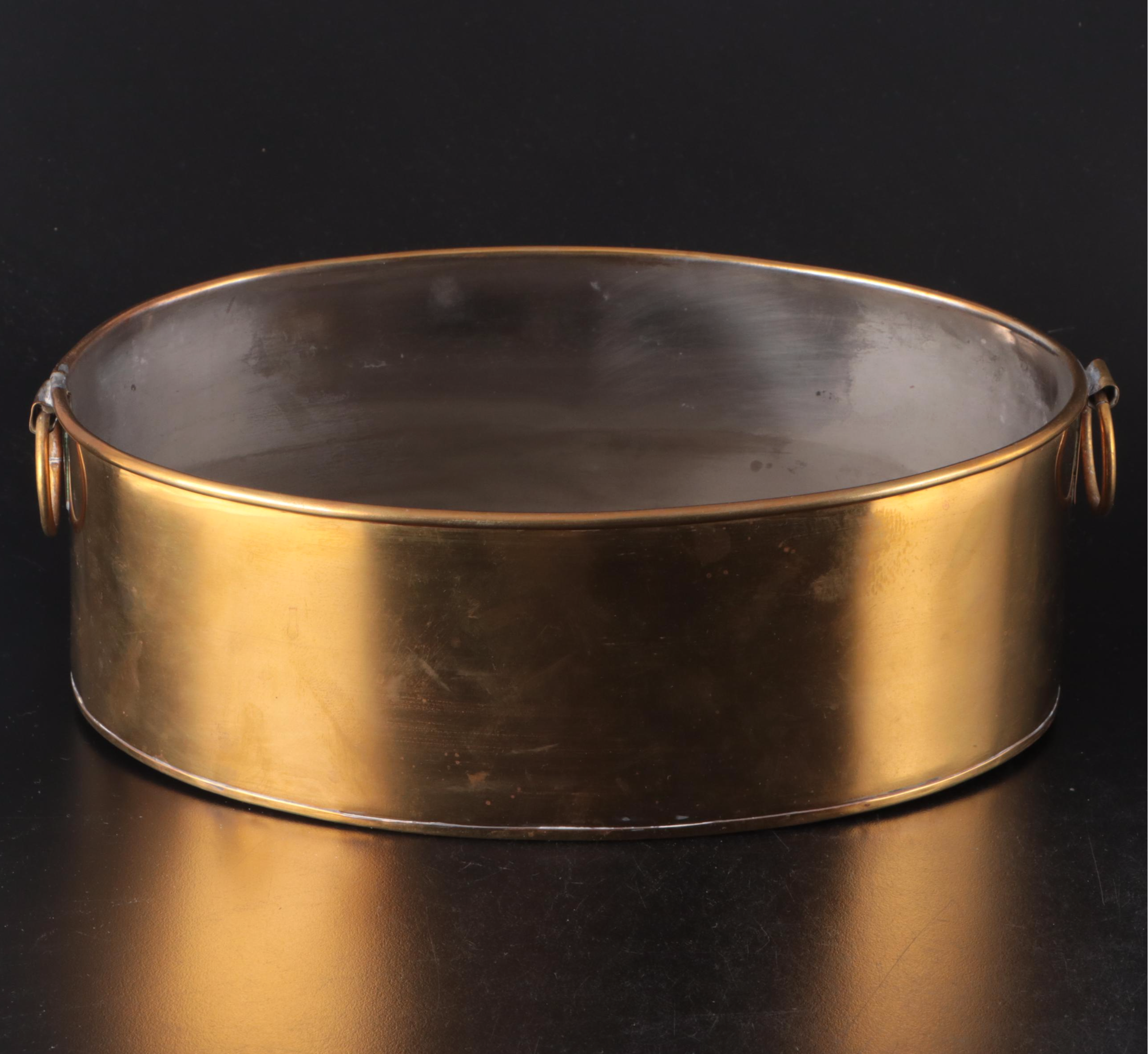 Brass Eagle Head Bookends with Vase and Planter