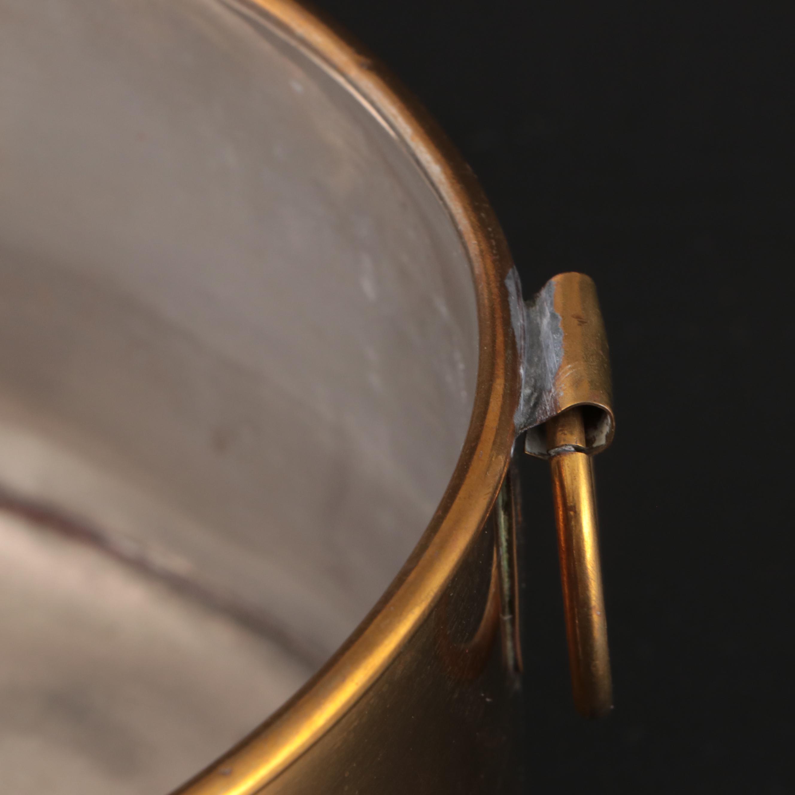 Brass Eagle Head Bookends with Vase and Planter