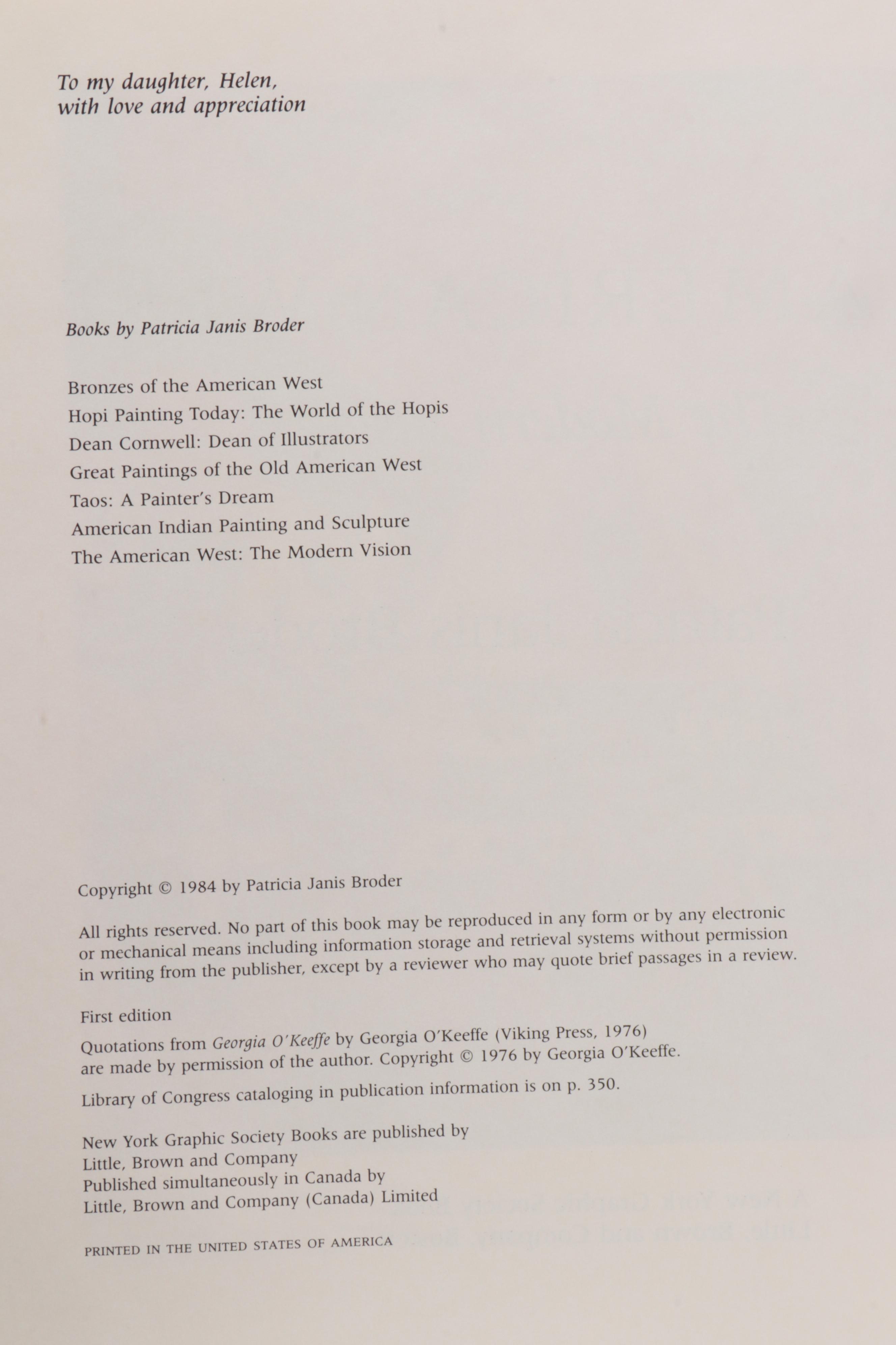 First Edition "Georgia O'Keeffe" by Georgia O'Keeffe and More Art Books