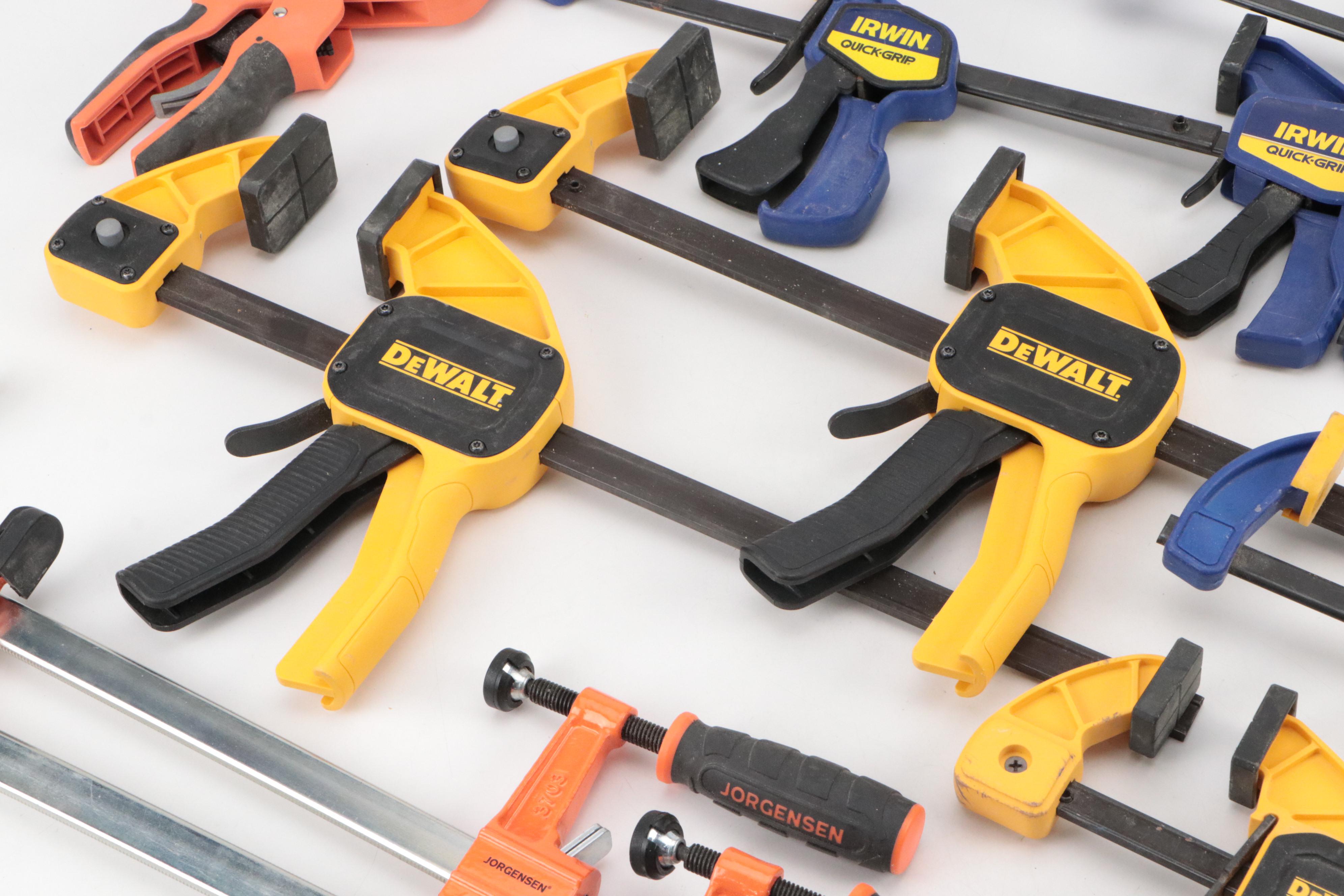 DeWalt, Jorgensen and Irwin Trigger Clamps with Pony Hand Clamps