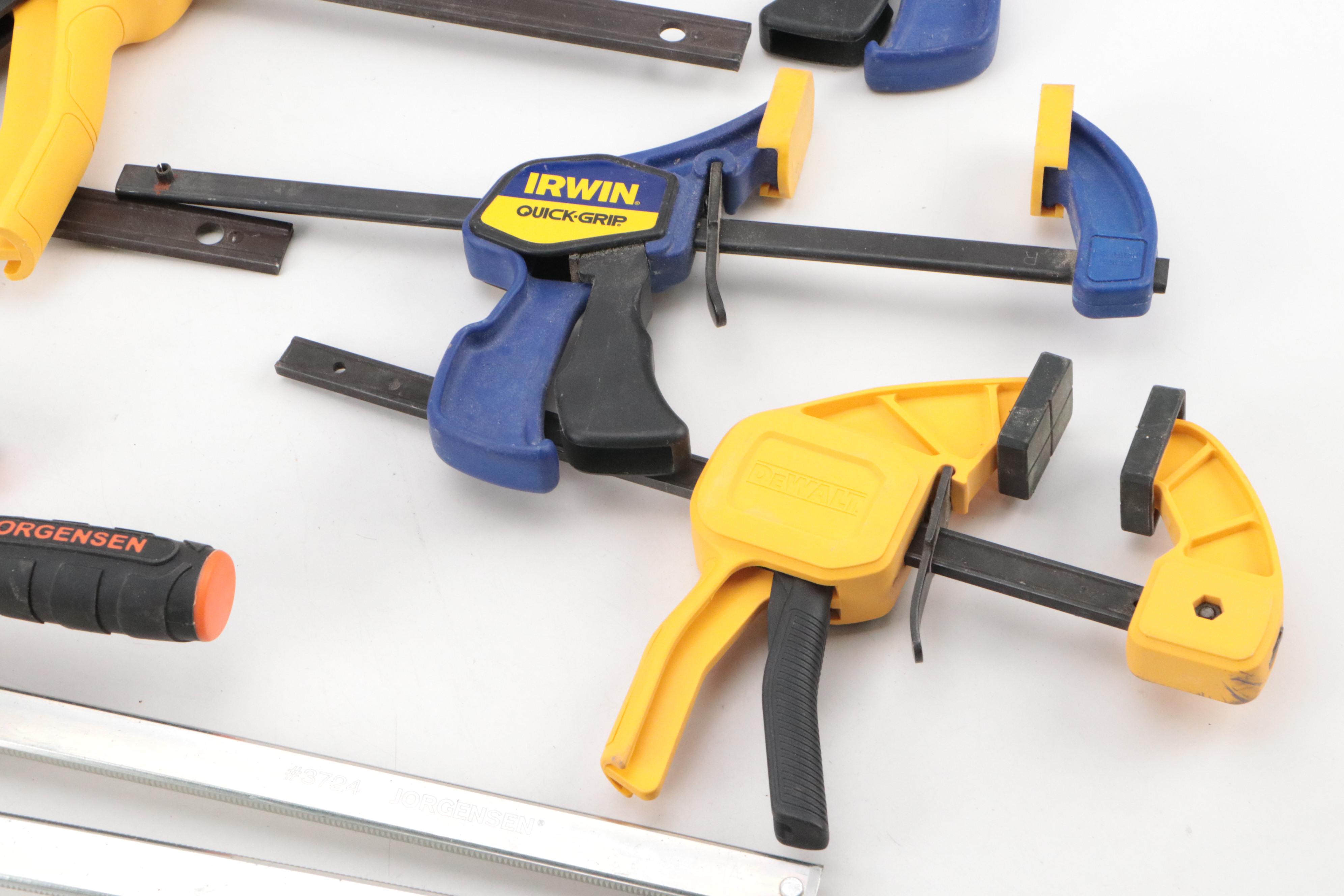 DeWalt, Jorgensen and Irwin Trigger Clamps with Pony Hand Clamps