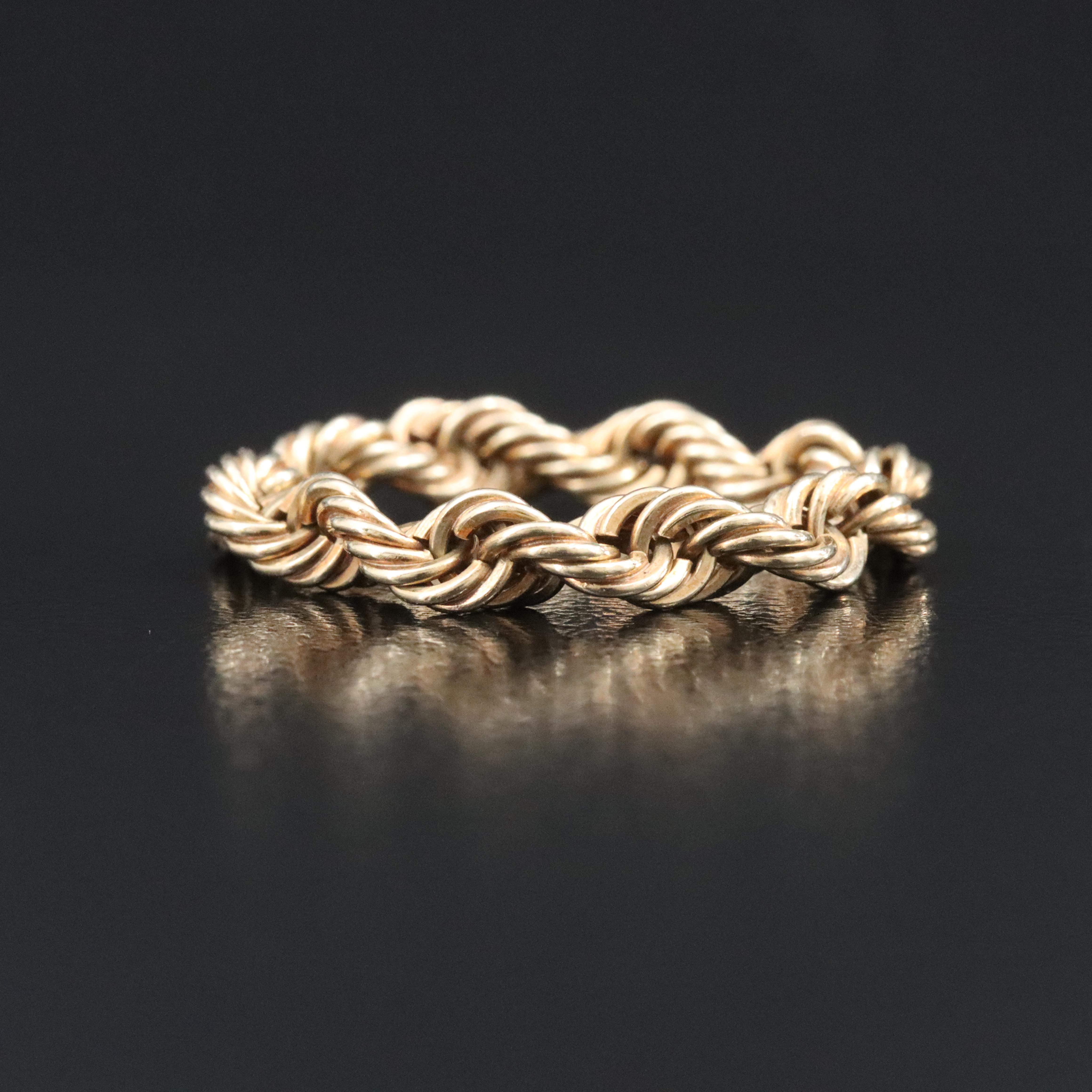 10K Rope Chain Ring