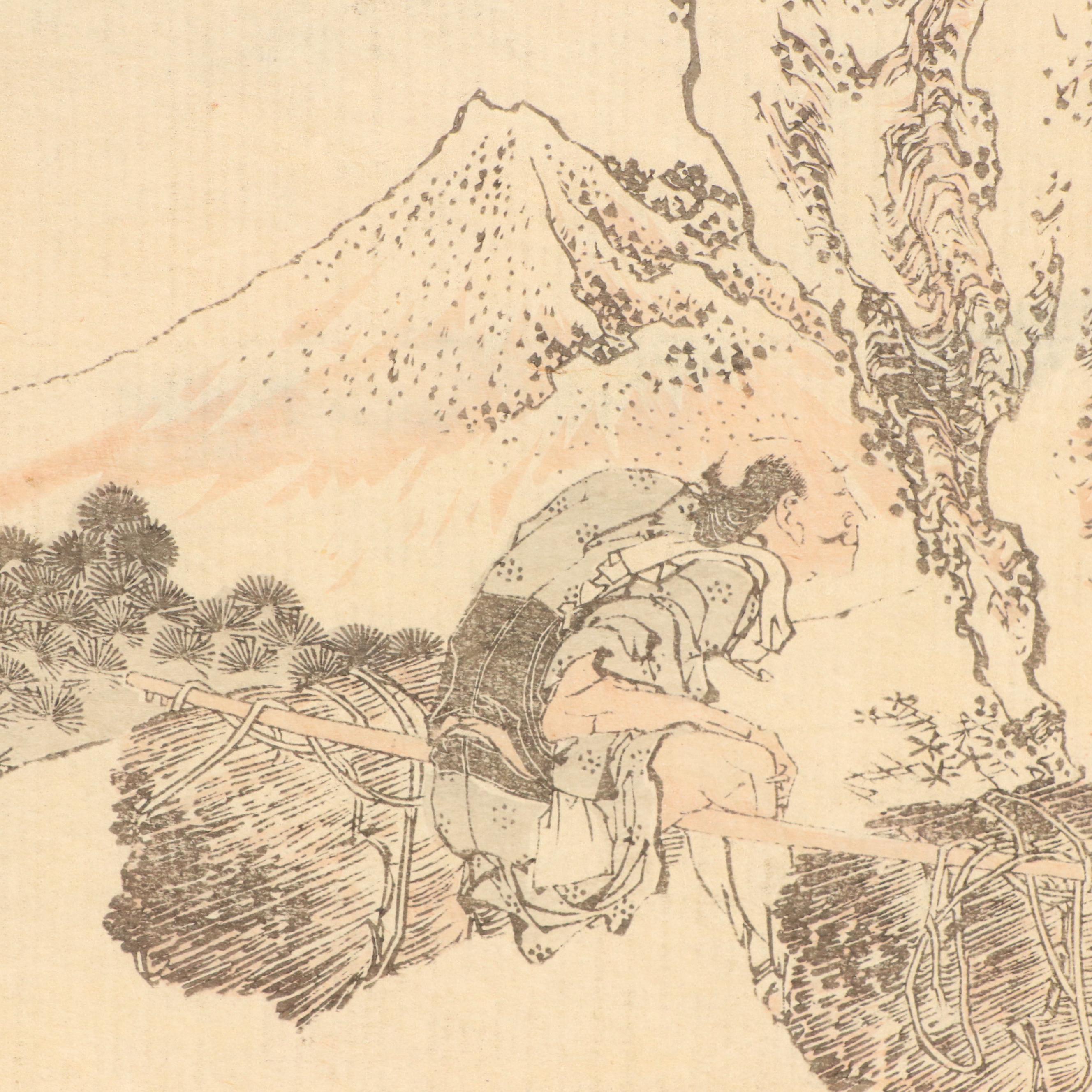 Loose Woodcuts Ukiyo-e Manga Folios After Katsushika Hokusai, 19th Century