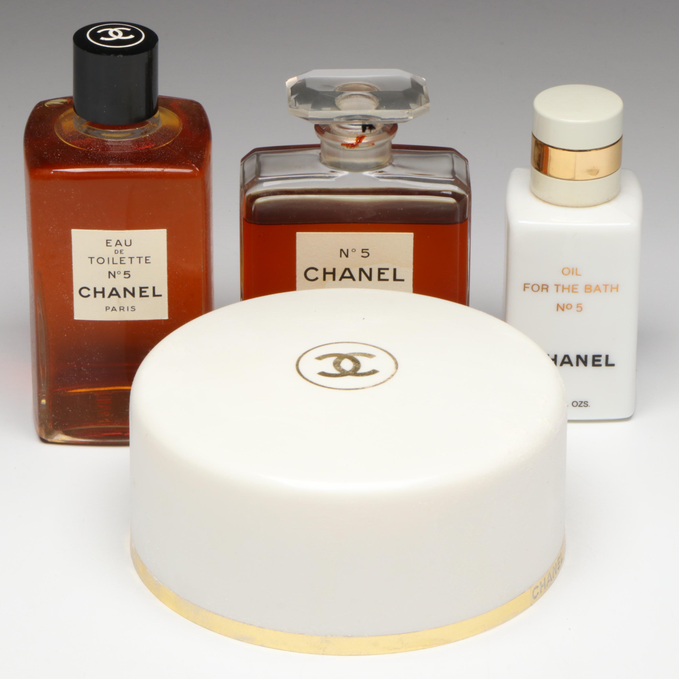 Chanel No.5 Milk Glass Bath Oil Bottle, Glass Perfume Bottles and More