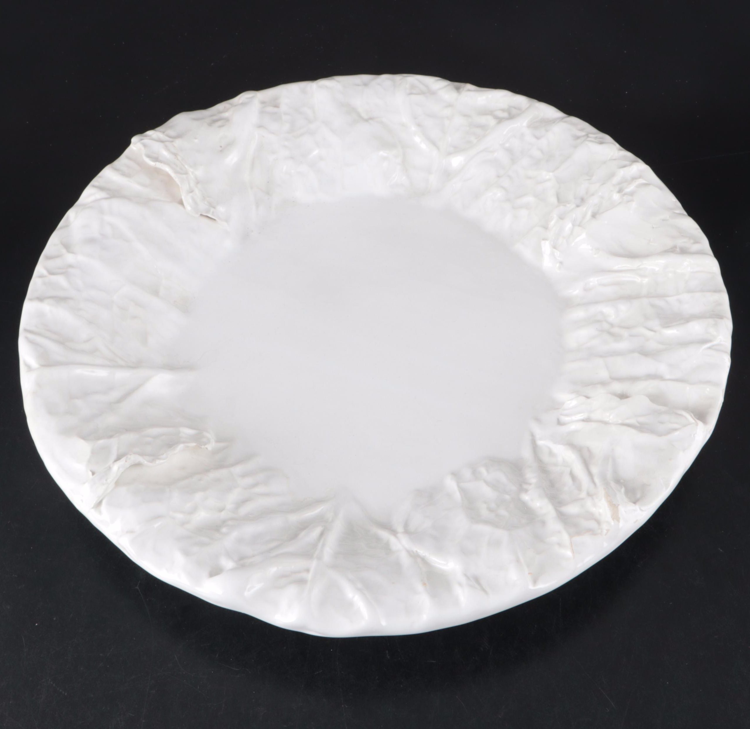 Coalport "Countryware"with Italian Majolica Tureen and Other Leaf-Shaped Dishes