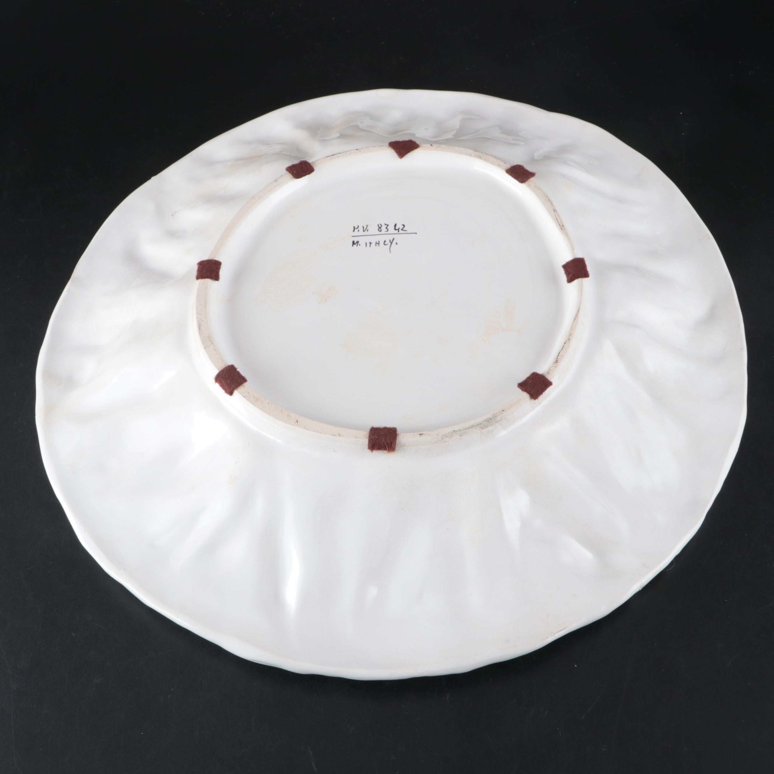 Coalport "Countryware"with Italian Majolica Tureen and Other Leaf-Shaped Dishes