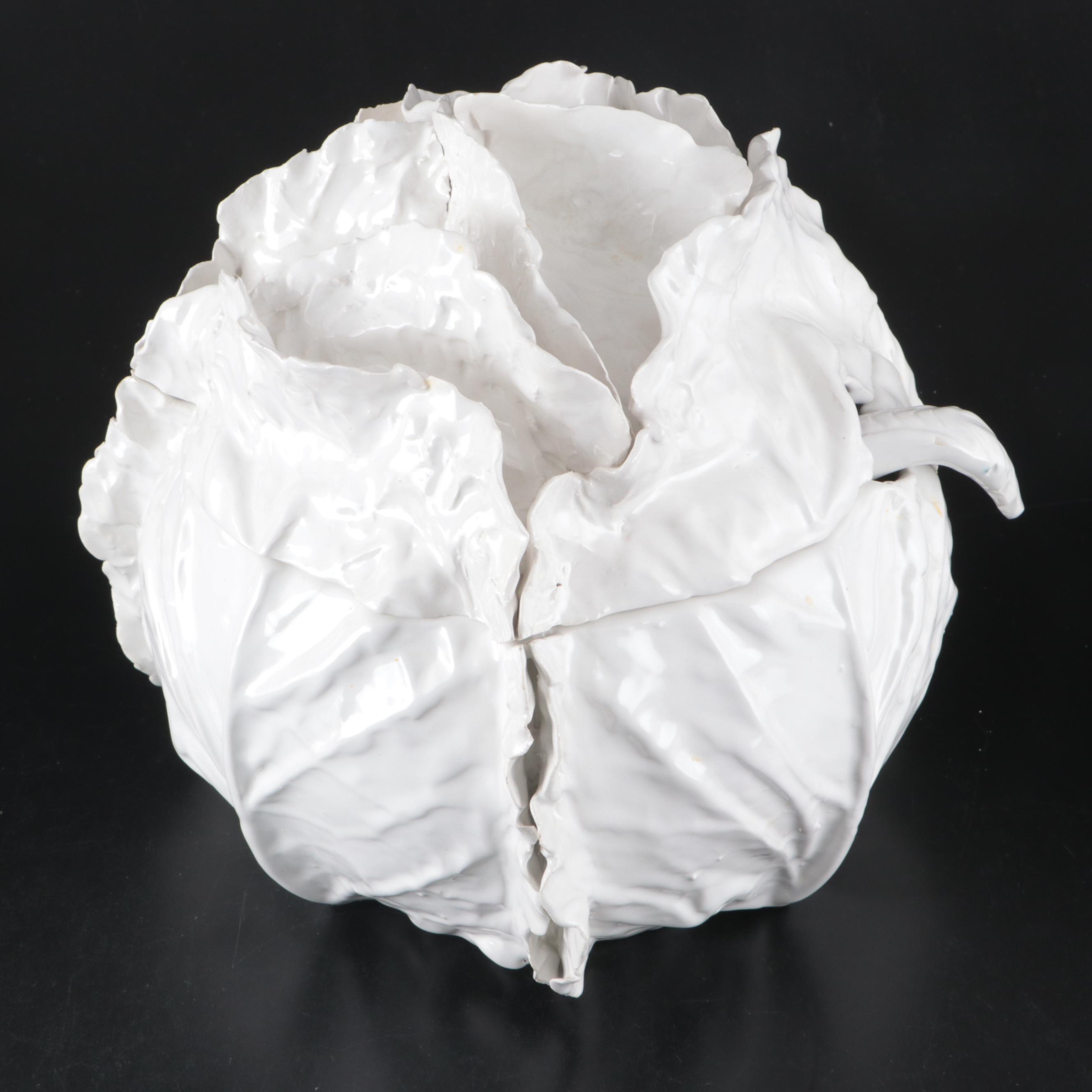 Coalport "Countryware"with Italian Majolica Tureen and Other Leaf-Shaped Dishes