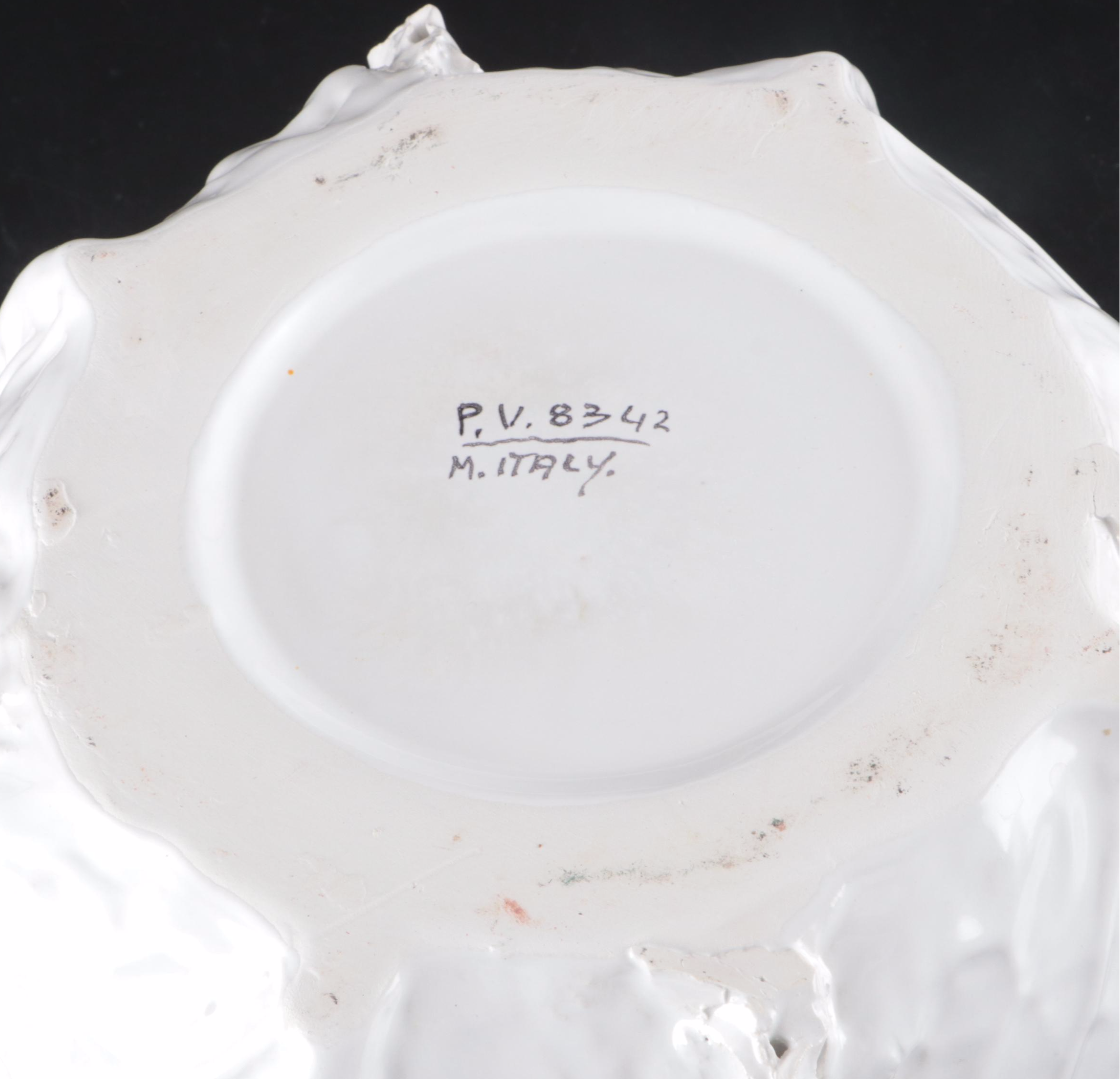 Coalport "Countryware"with Italian Majolica Tureen and Other Leaf-Shaped Dishes