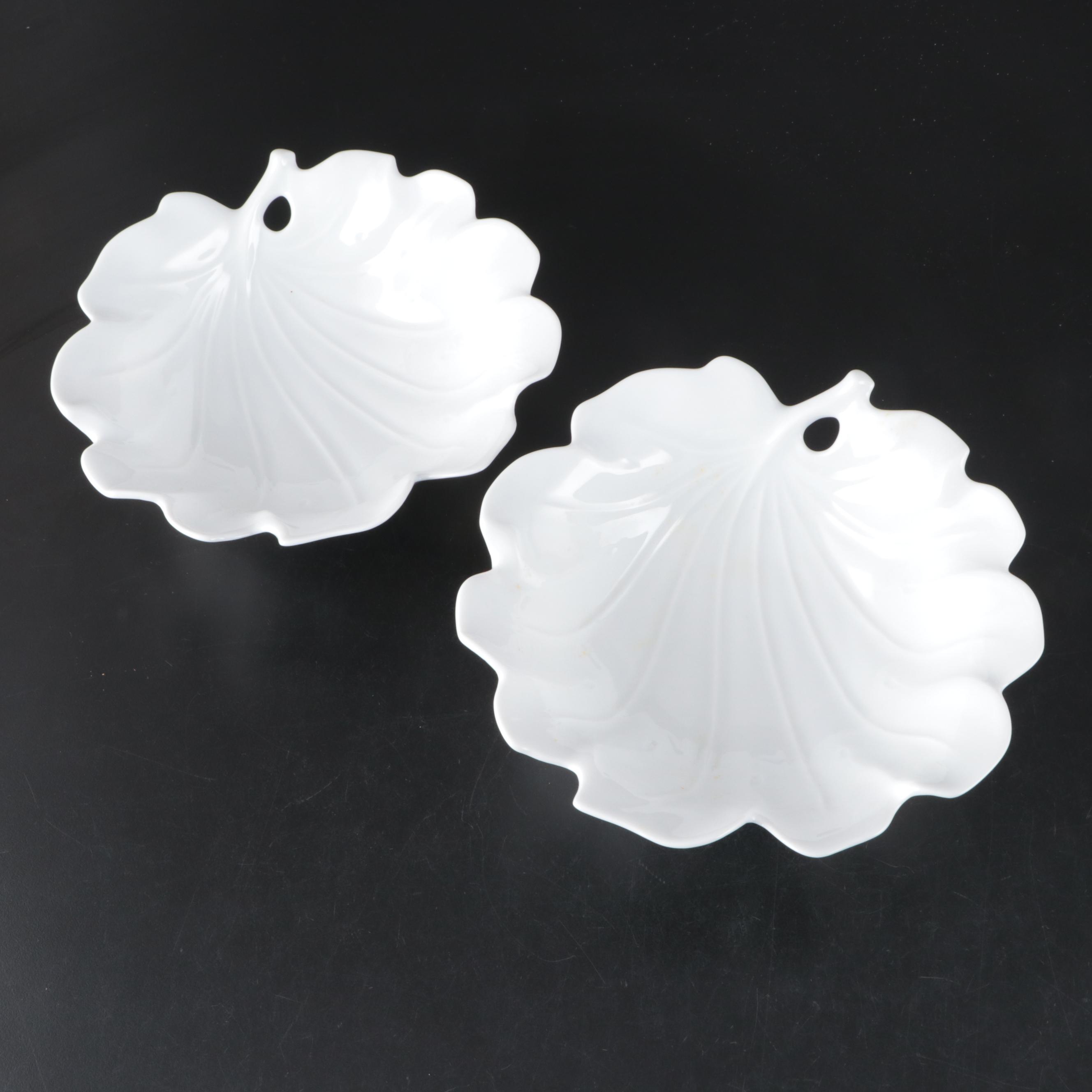 Coalport "Countryware"with Italian Majolica Tureen and Other Leaf-Shaped Dishes