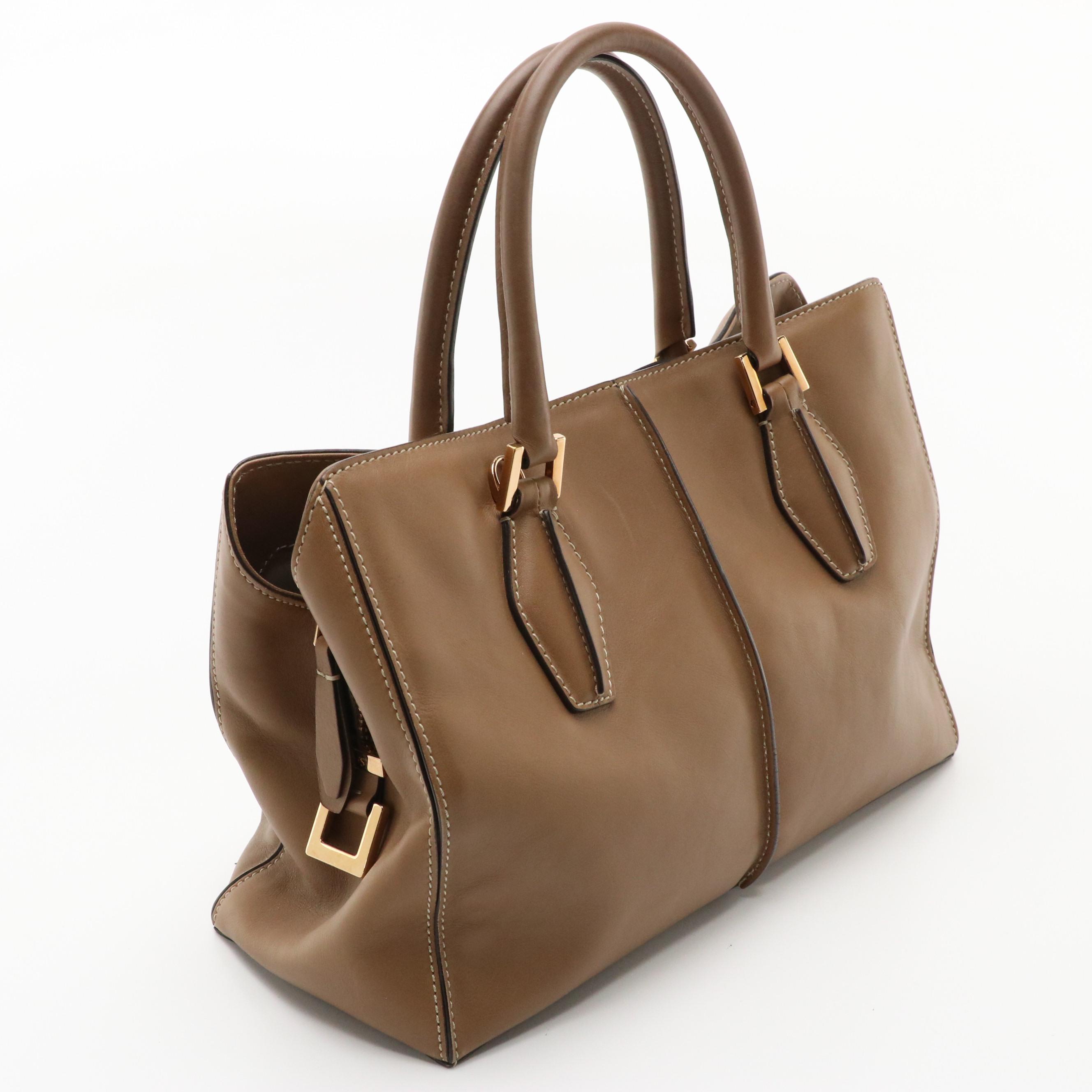 Tod's D Cube Two-Way Bag in Calfskin Leather
