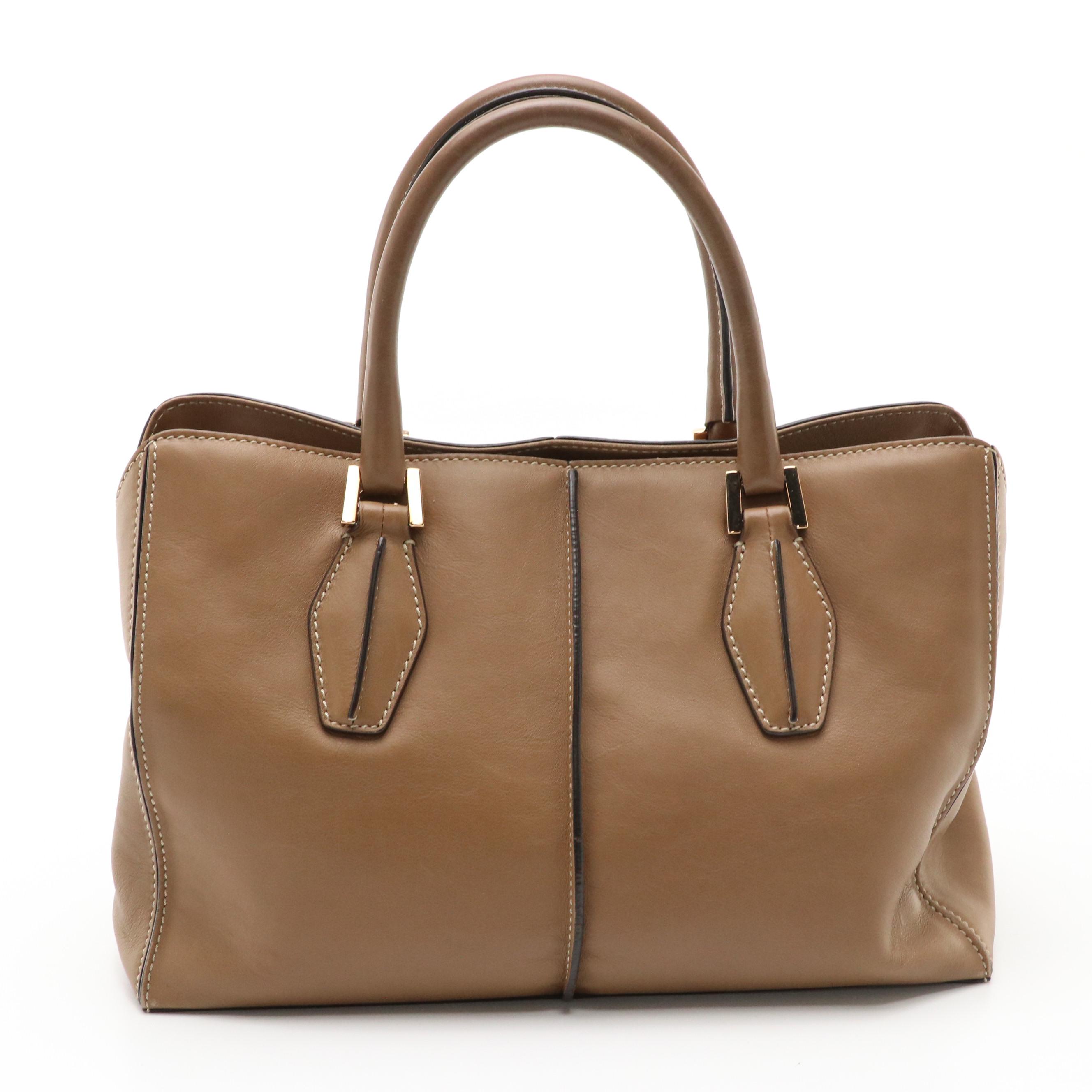 Tod's D Cube Two-Way Bag in Calfskin Leather