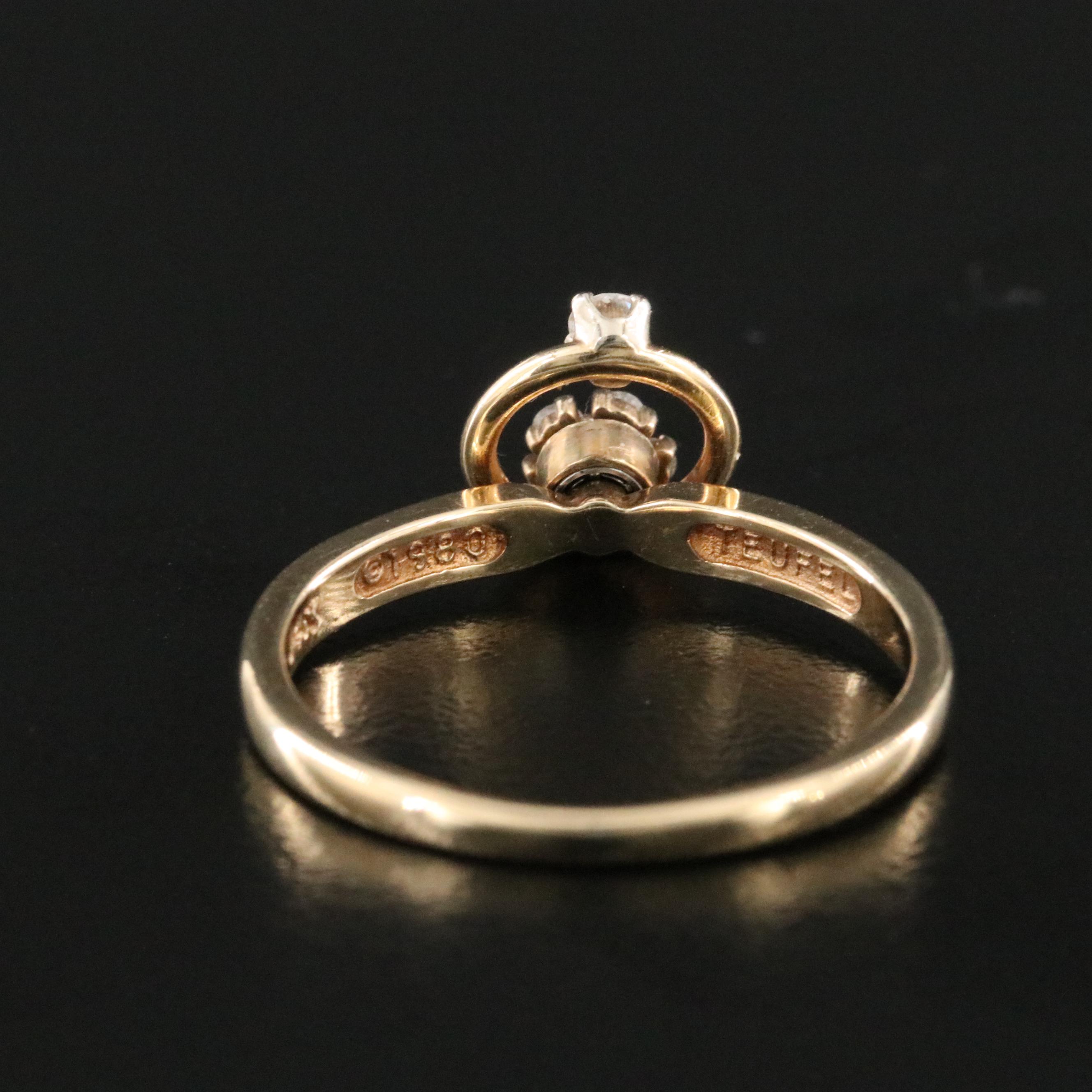 Norman Teufel 14K 0.20 CTW Diamond Motion Ring