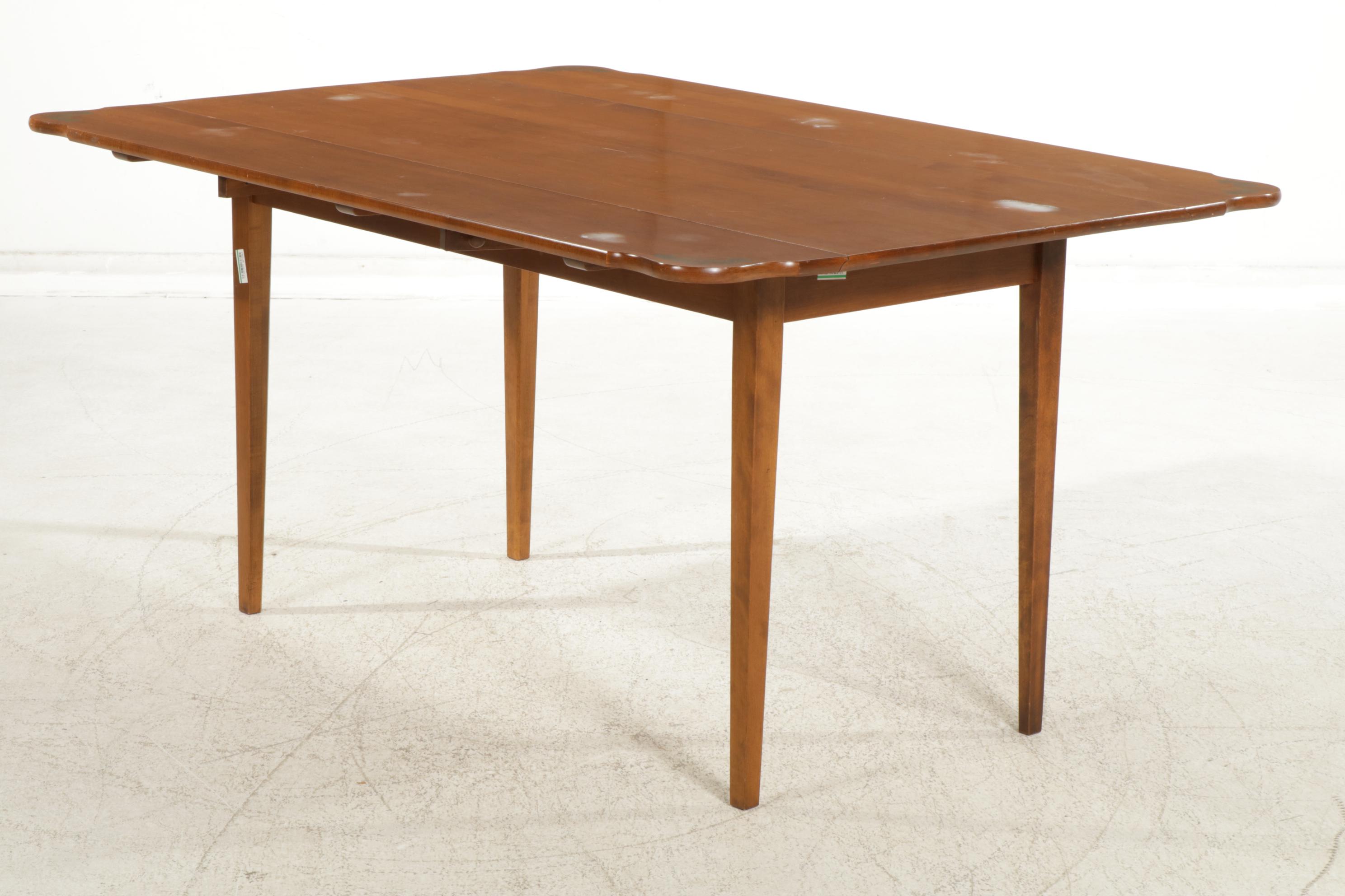 L. Hitchcock Federal Style Maple and Gilt-Stenciled Drop-Leaf Dining Table