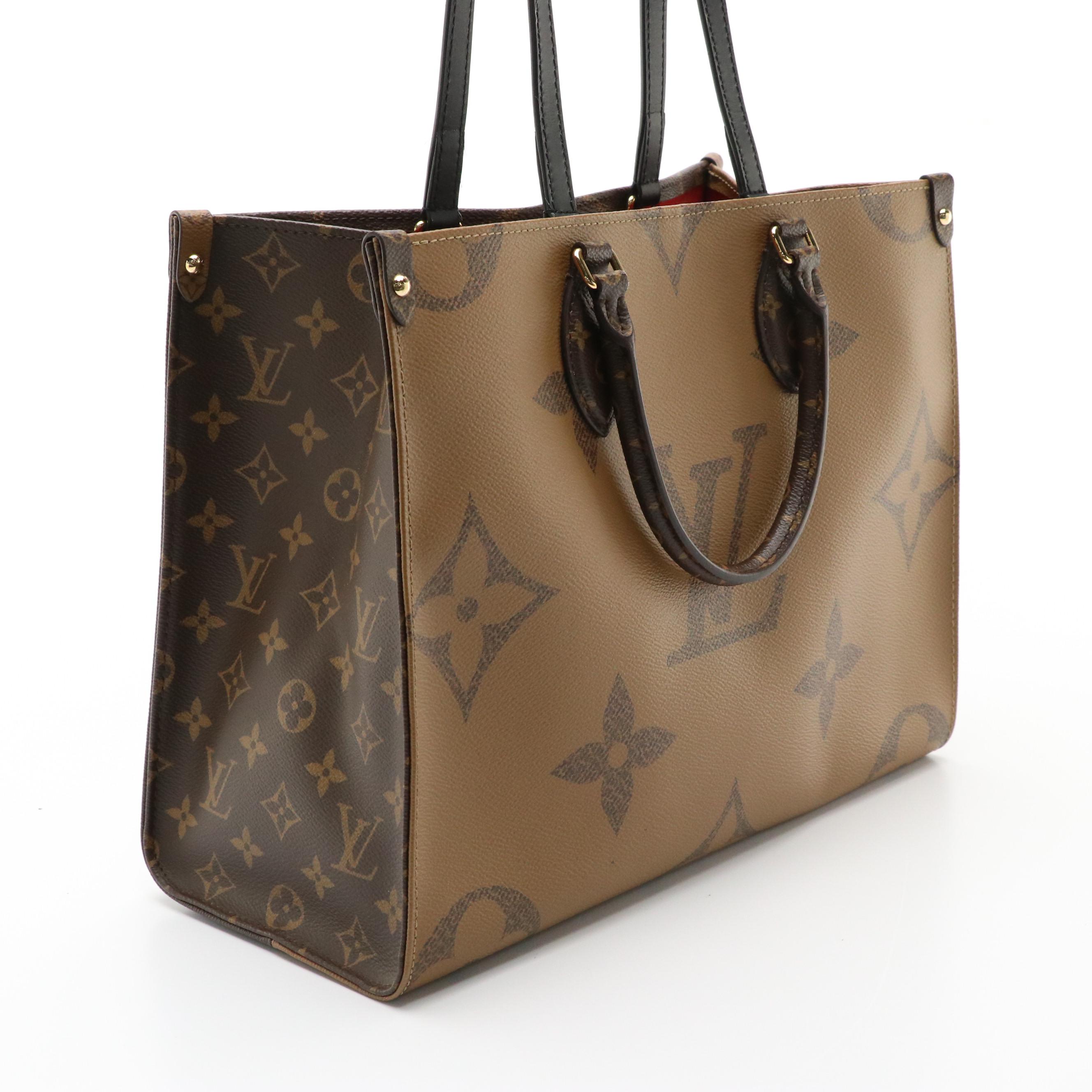Louis Vuitton OnTheGo MM Two-Way Tote Bag in Reverse Monogram Giant Canvas
