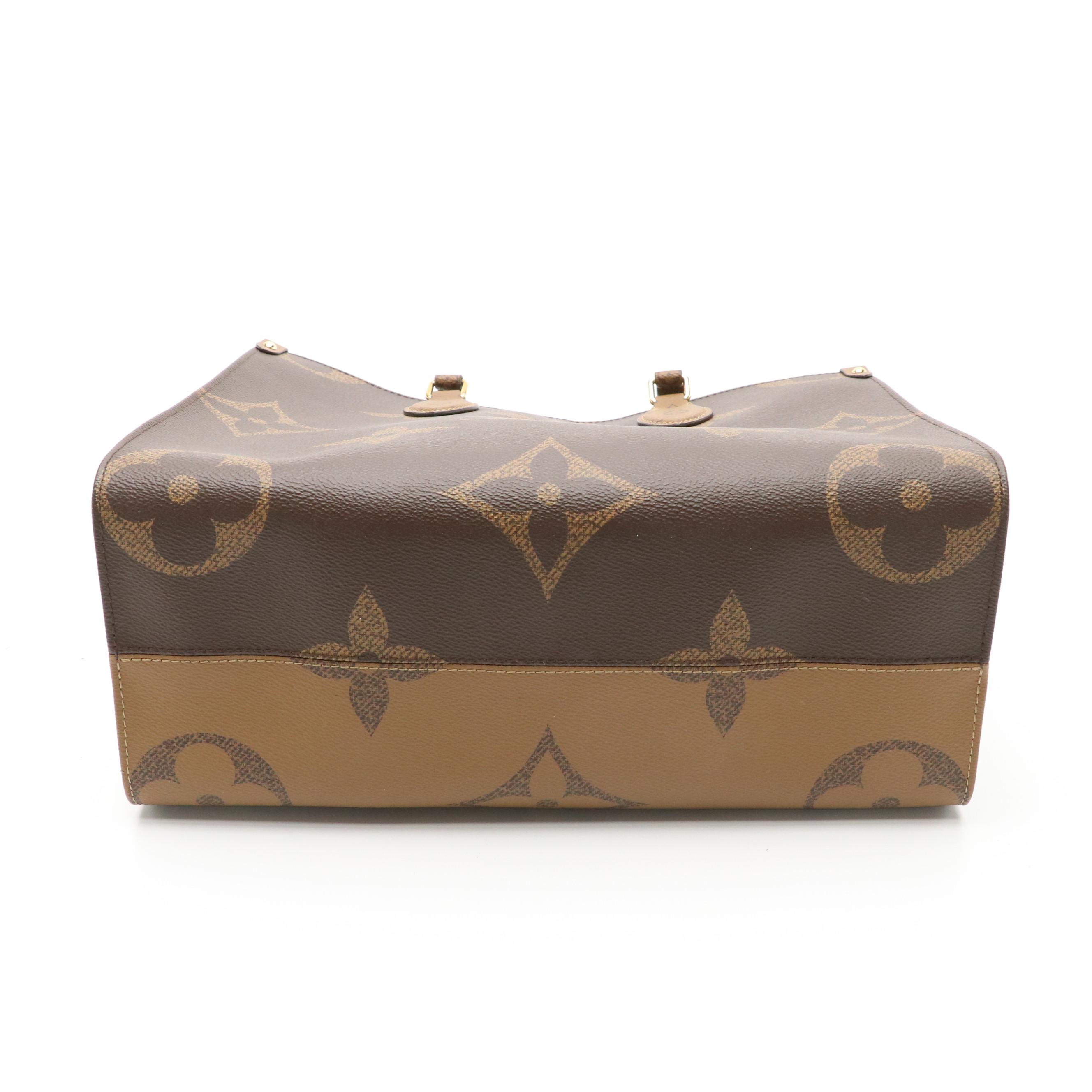 Louis Vuitton OnTheGo MM Two-Way Tote Bag in Reverse Monogram Giant Canvas