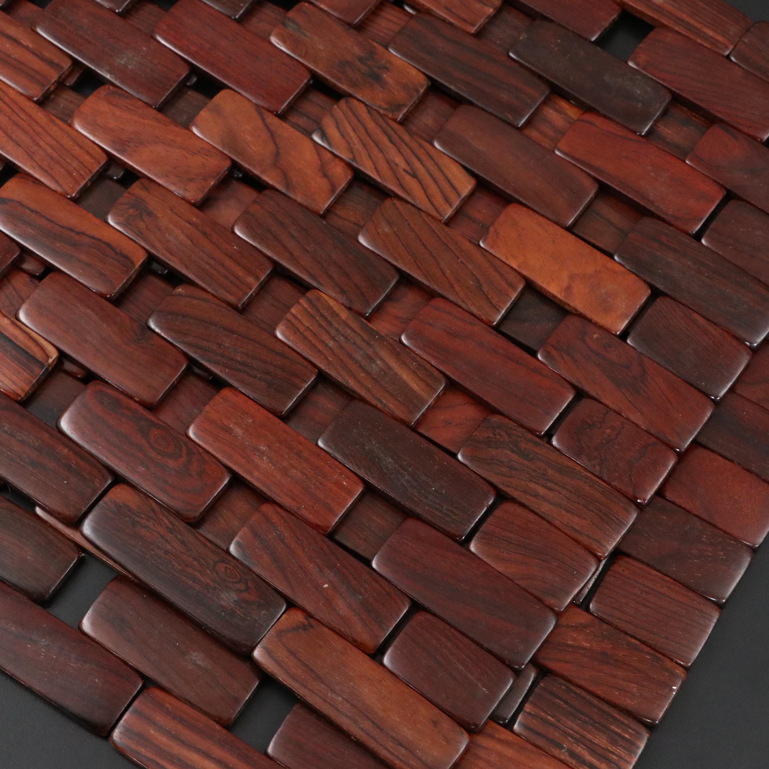 Six Danish Modern Rosewood Placemats, 1970s–1980s