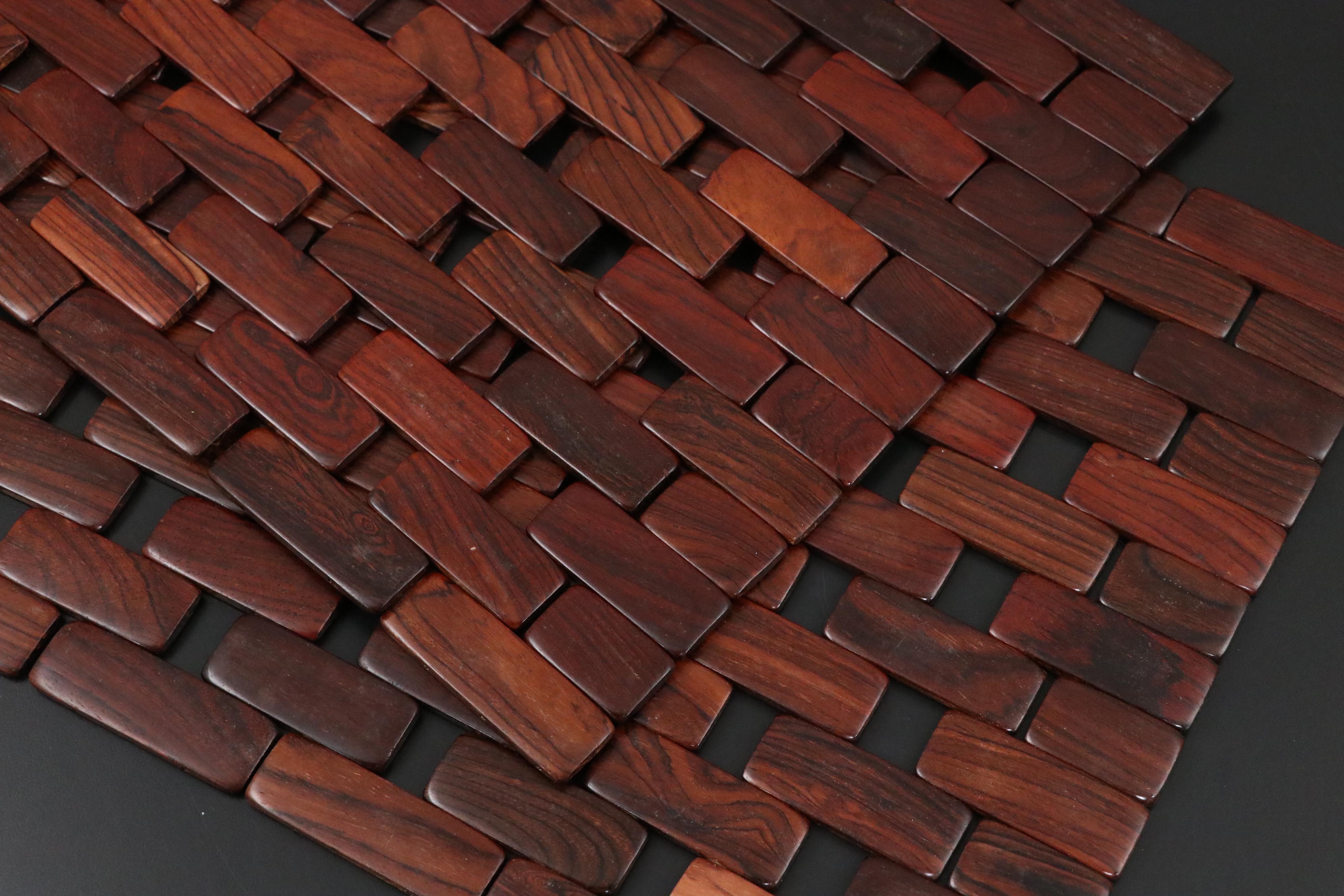 Six Danish Modern Rosewood Placemats, 1970s–1980s