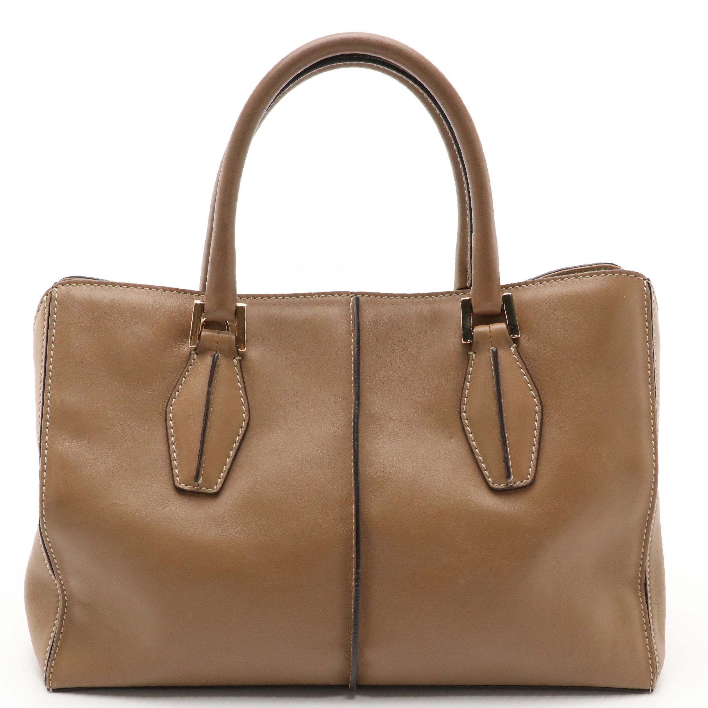 Tod's D Cube Two-Way Bag in Calfskin Leather
