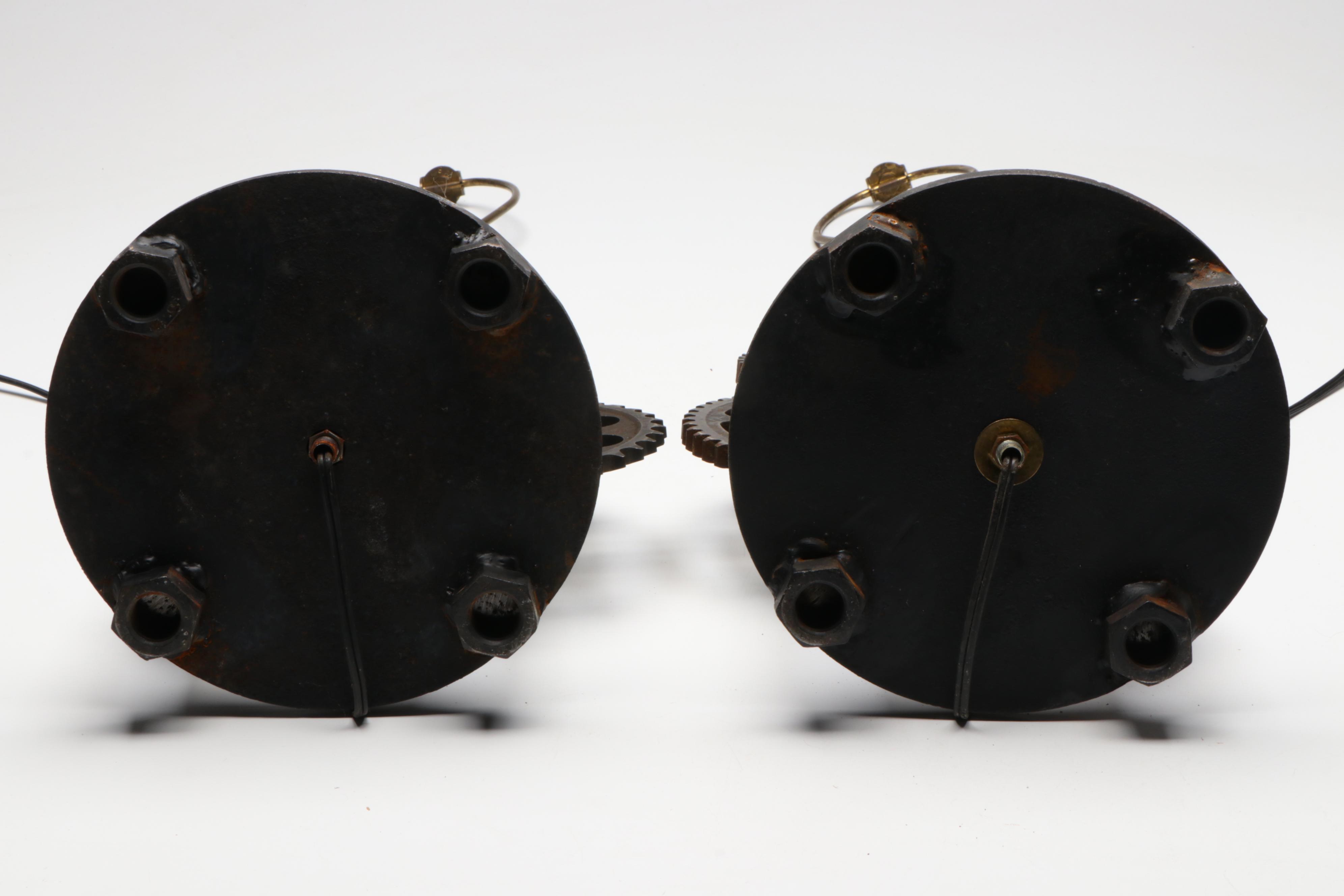 Steampunk Style Cast Iron Table Lamps