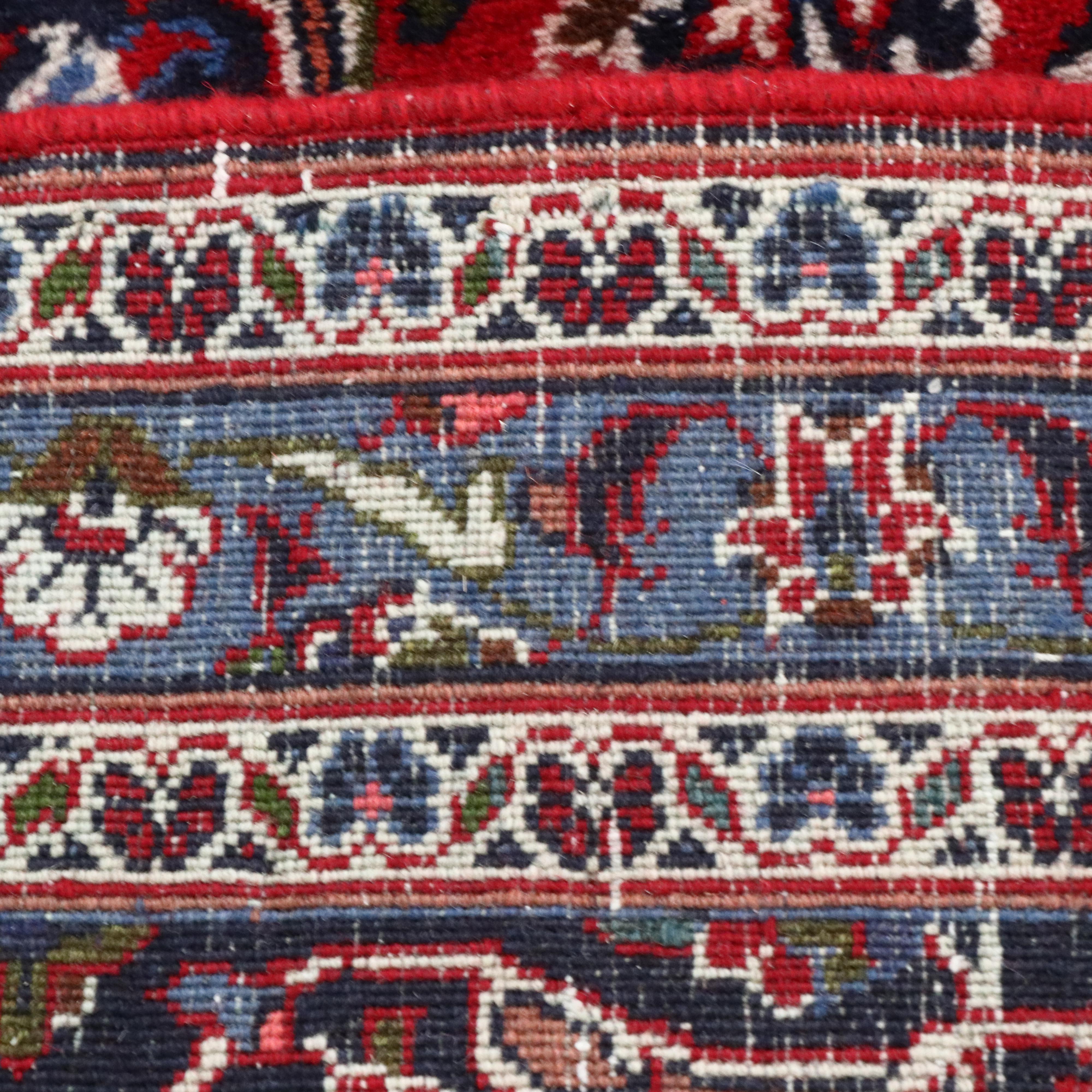 9'6 x 12'2 Hand-Knotted Persian Kashan Room Sized Rug