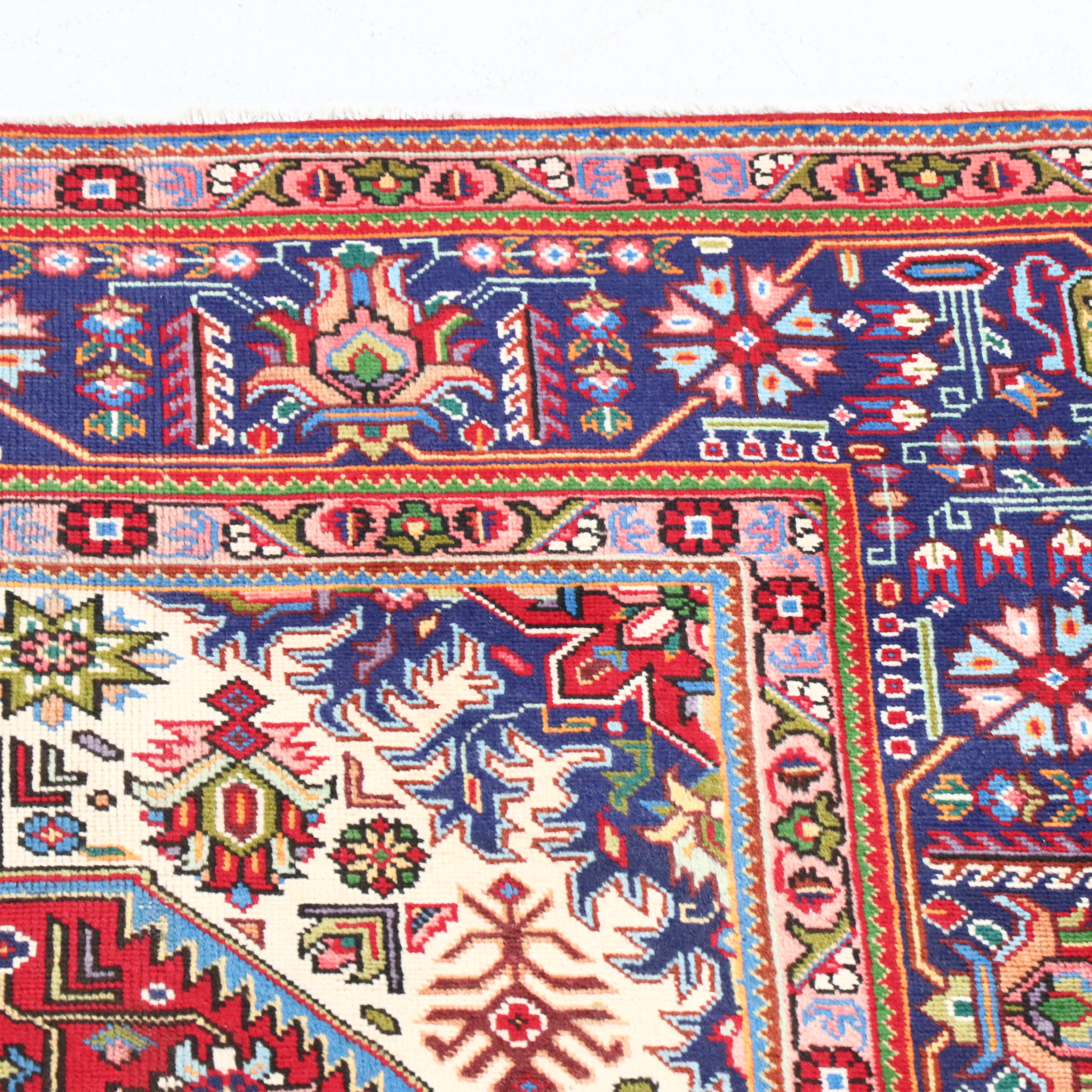 7'2 x 11'6 Hand-Knotted Persian Tabriz Area Rug