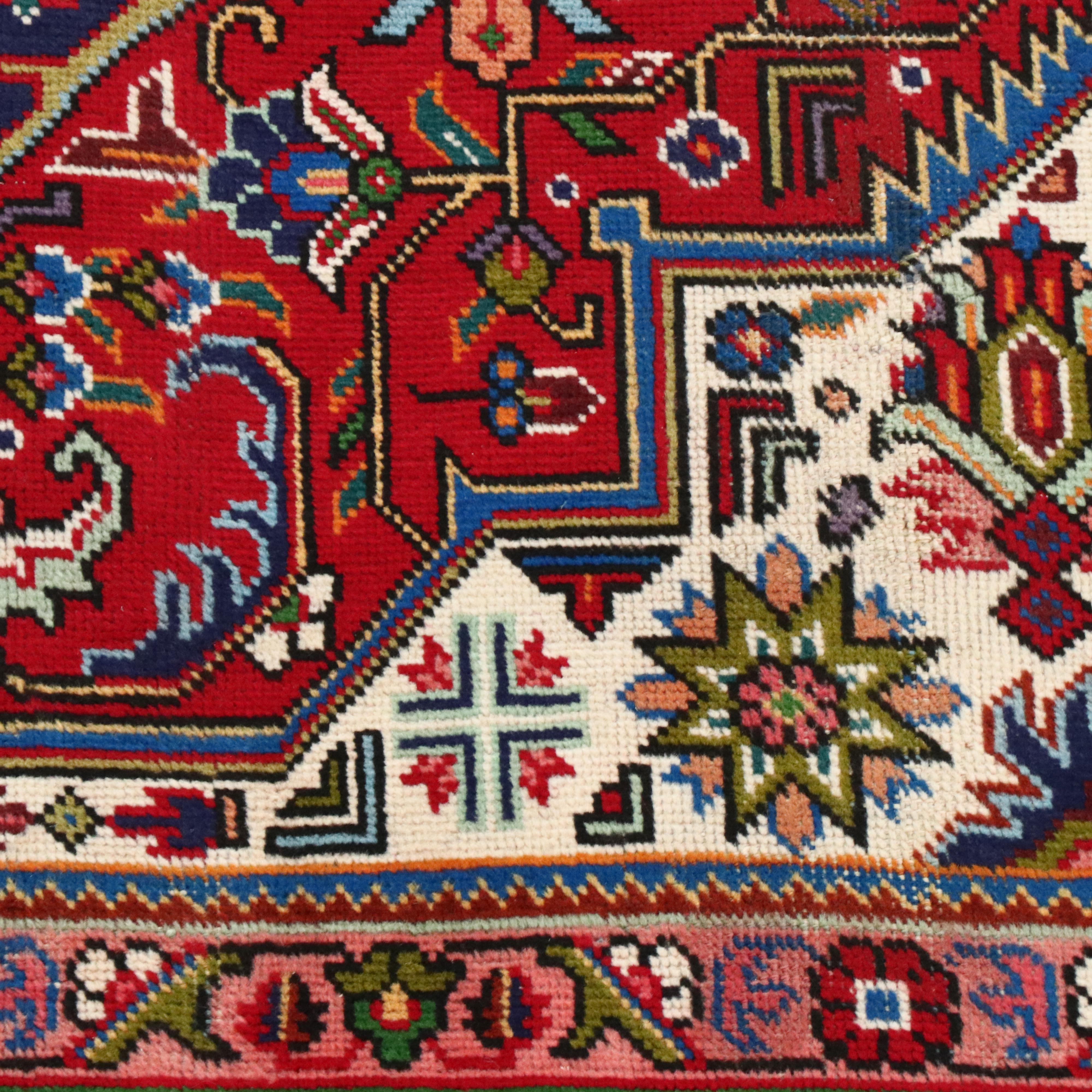 7'2 x 11'6 Hand-Knotted Persian Tabriz Area Rug