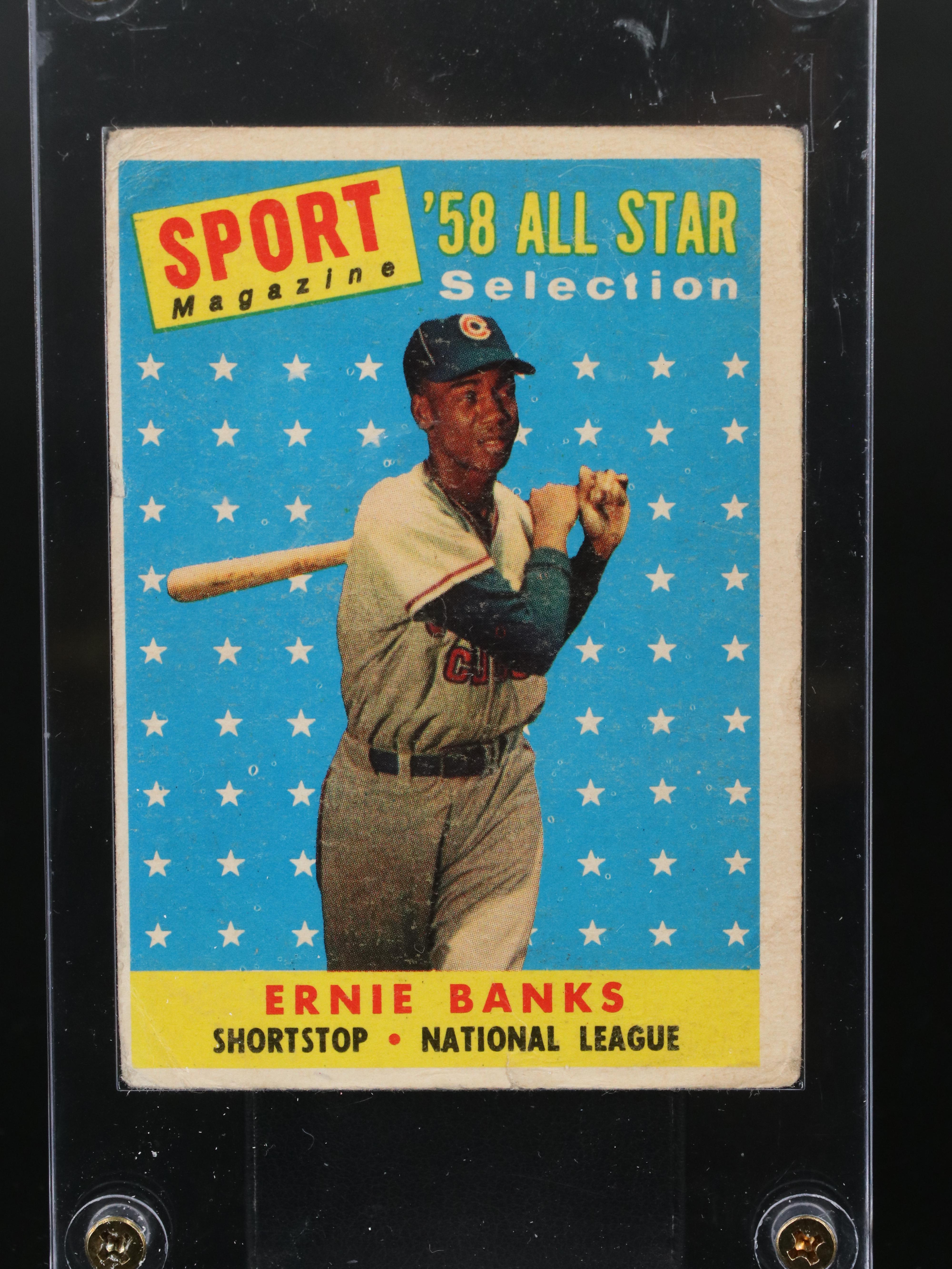 1958 Topps Ernie Banks Chicago Cubs All-Star Baseball Card