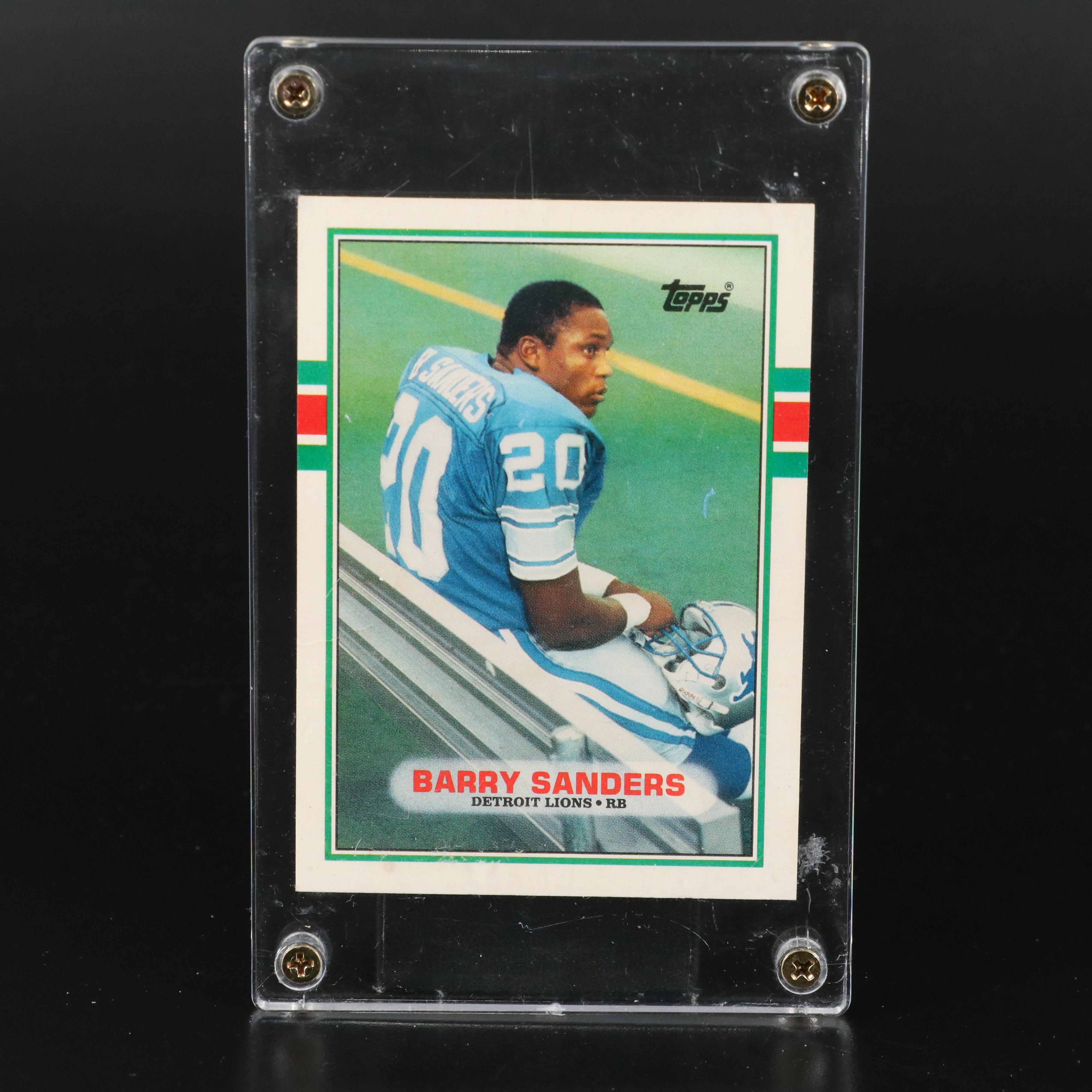 1989 Topps Traded Barry Sanders Detroit Lions Rookie Football Card