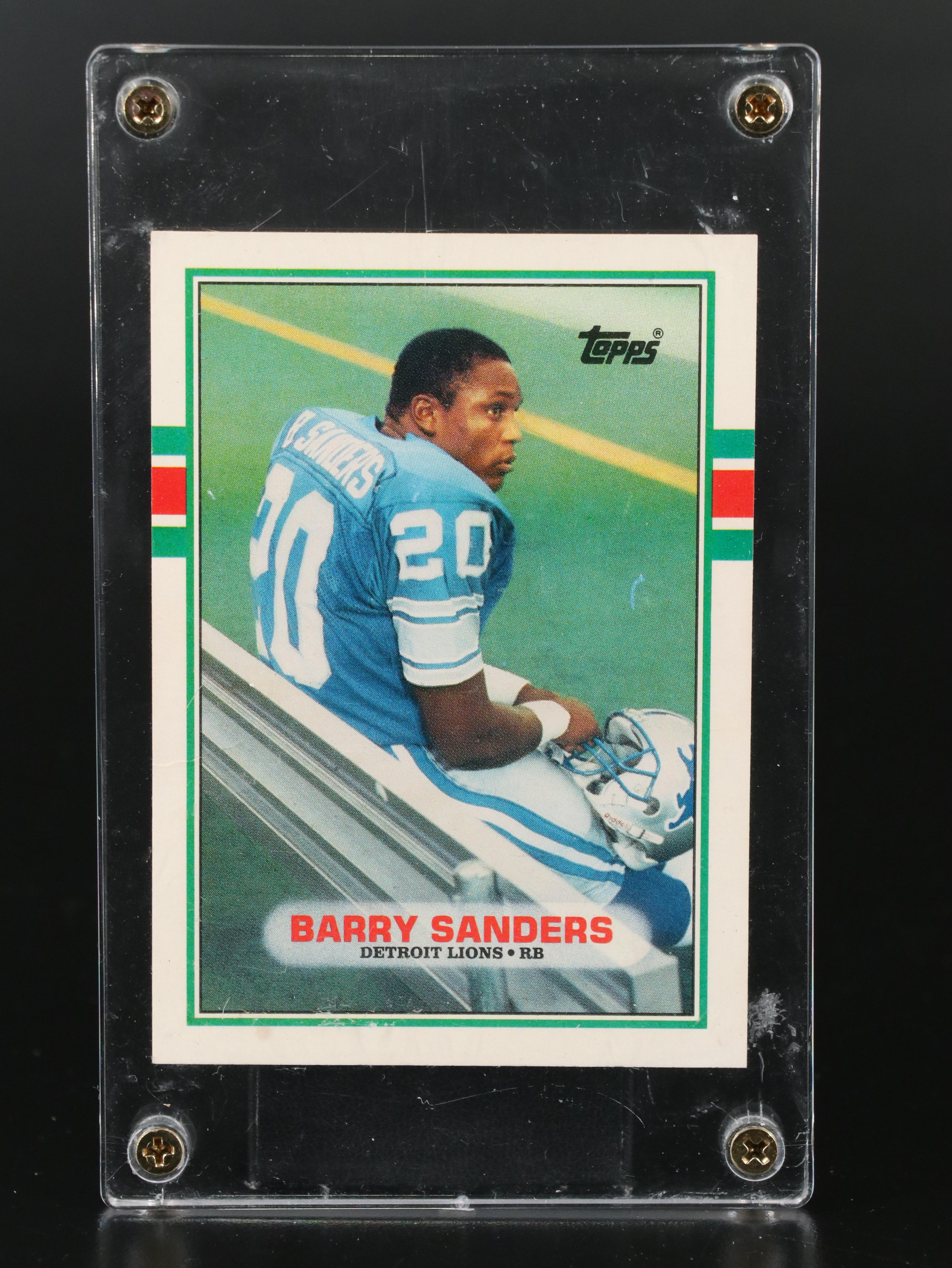 1989 Topps Traded Barry Sanders Detroit Lions Rookie Football Card