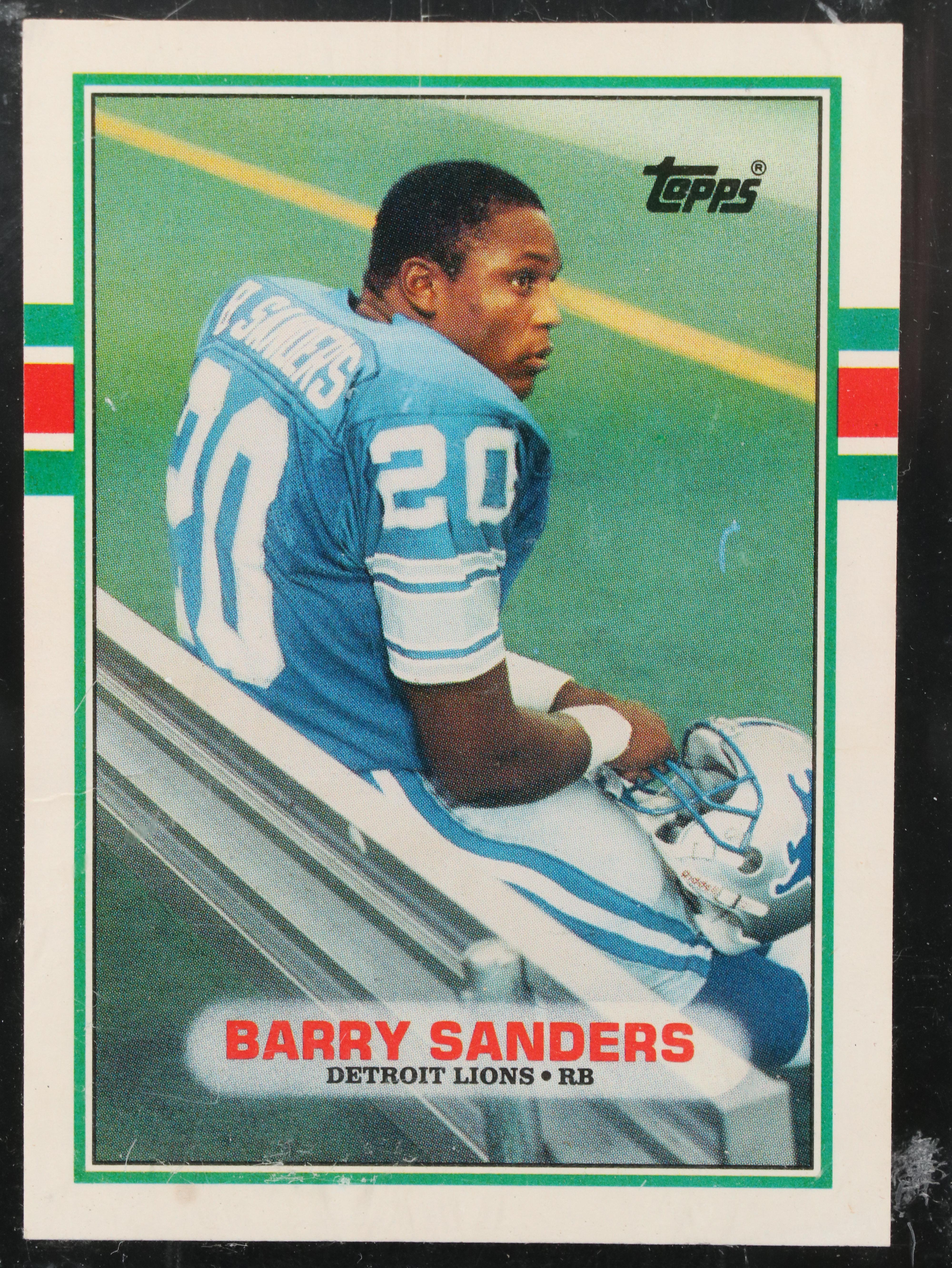 1989 Topps Traded Barry Sanders Detroit Lions Rookie Football Card