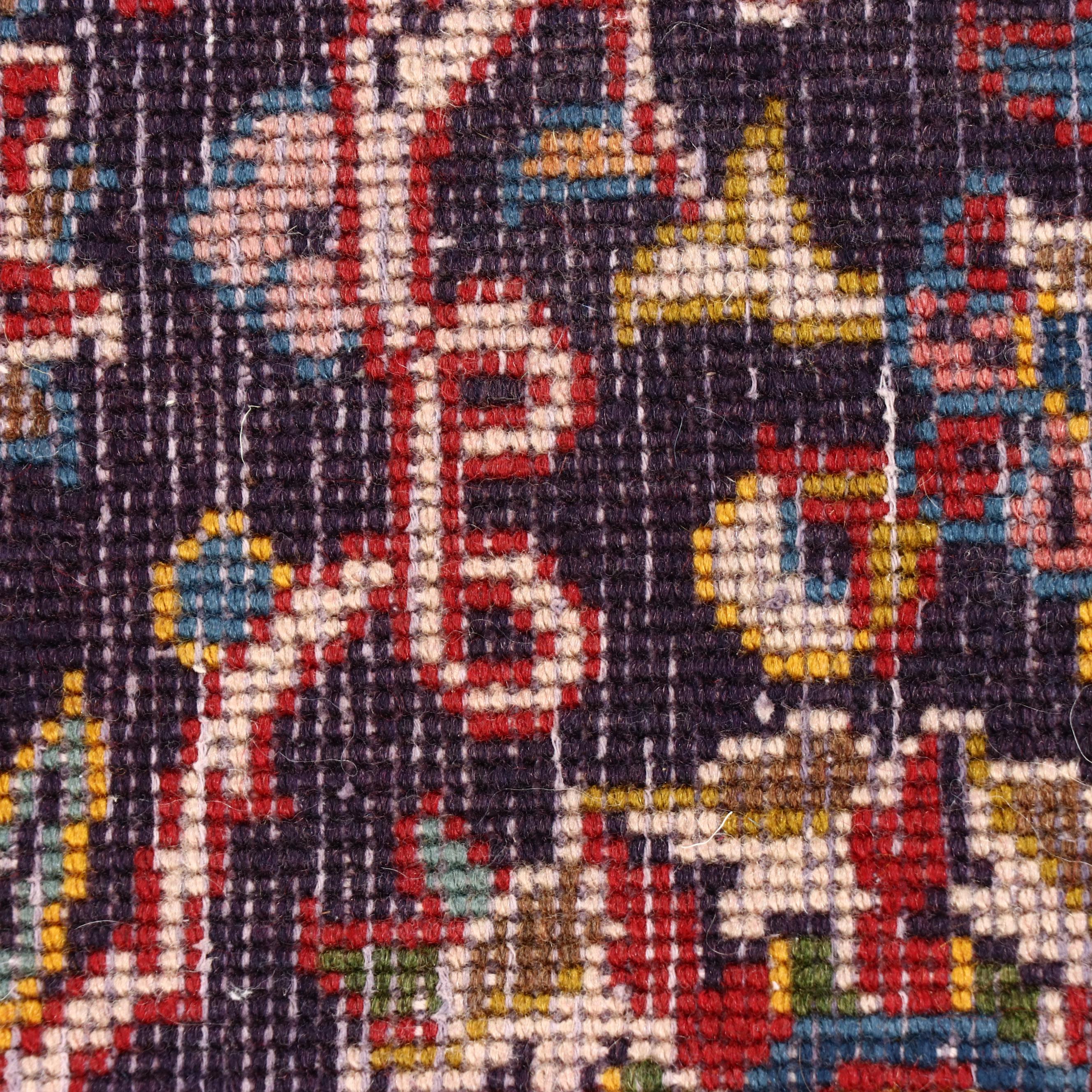 7'3 x 10'11 Hand-Knotted Persian Kashan Area Rug