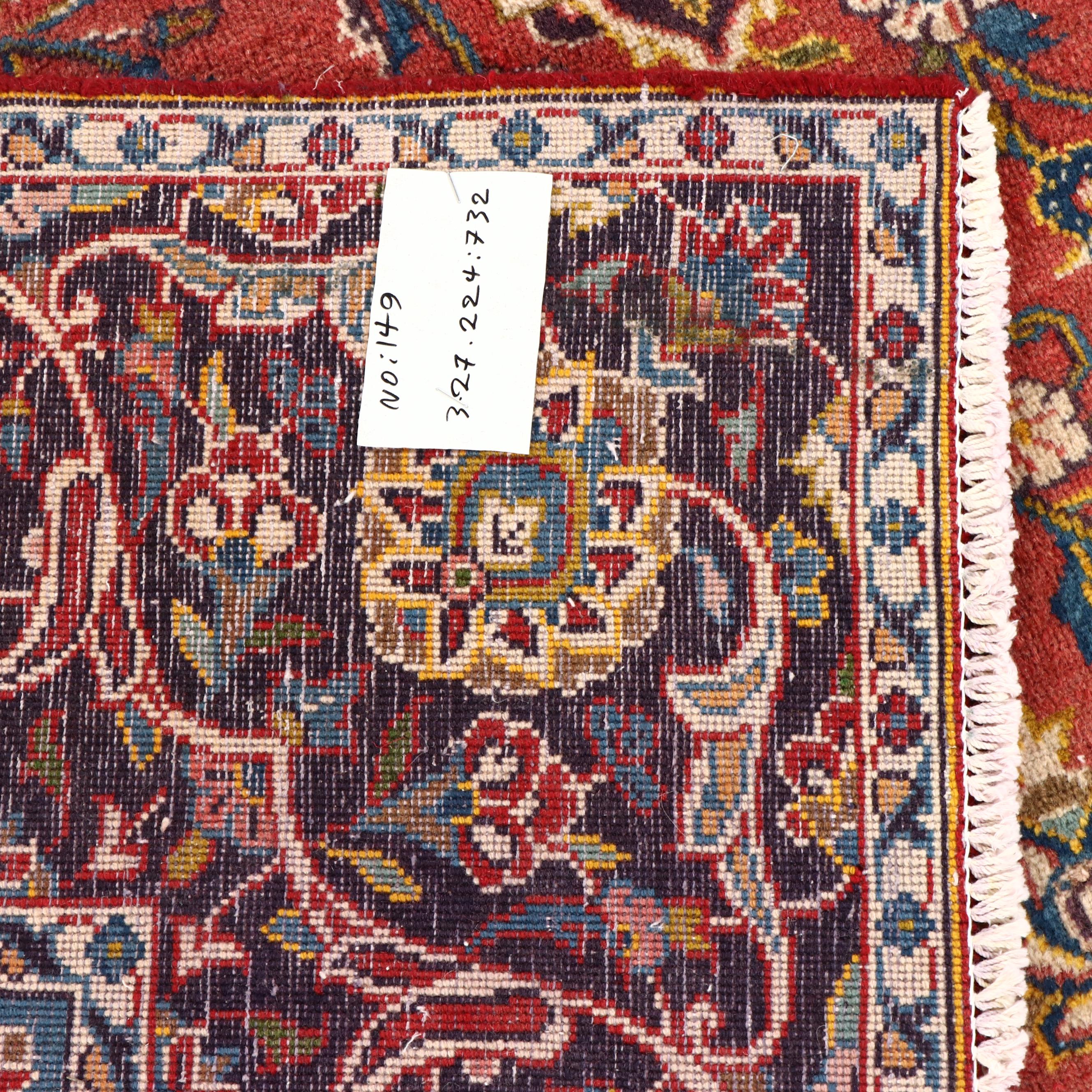 7'3 x 10'11 Hand-Knotted Persian Kashan Area Rug