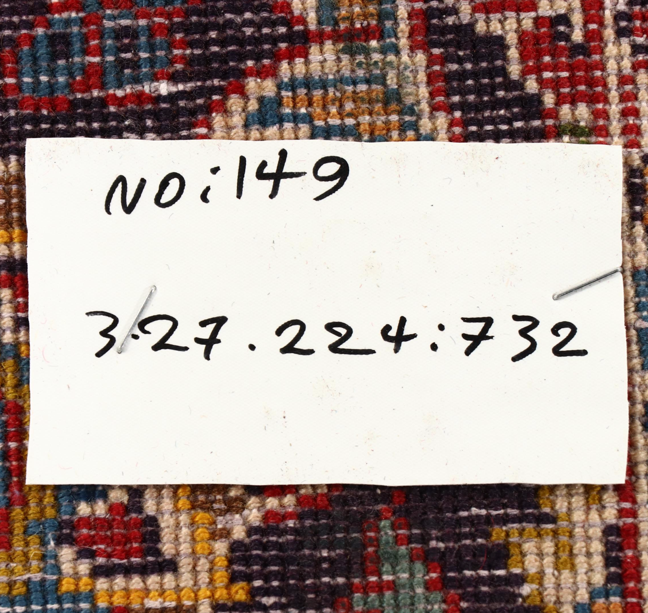 7'3 x 10'11 Hand-Knotted Persian Kashan Area Rug