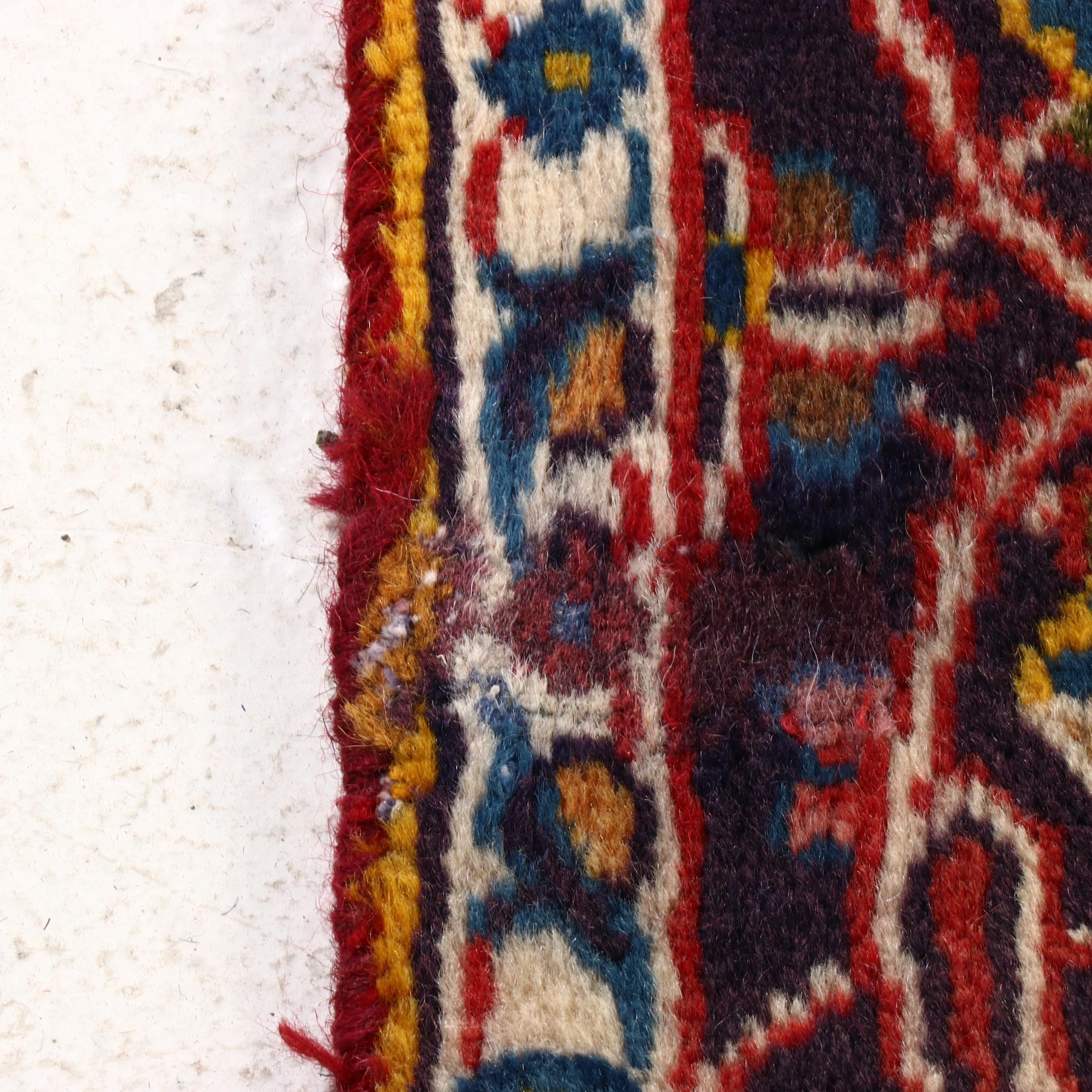 7'3 x 10'11 Hand-Knotted Persian Kashan Area Rug