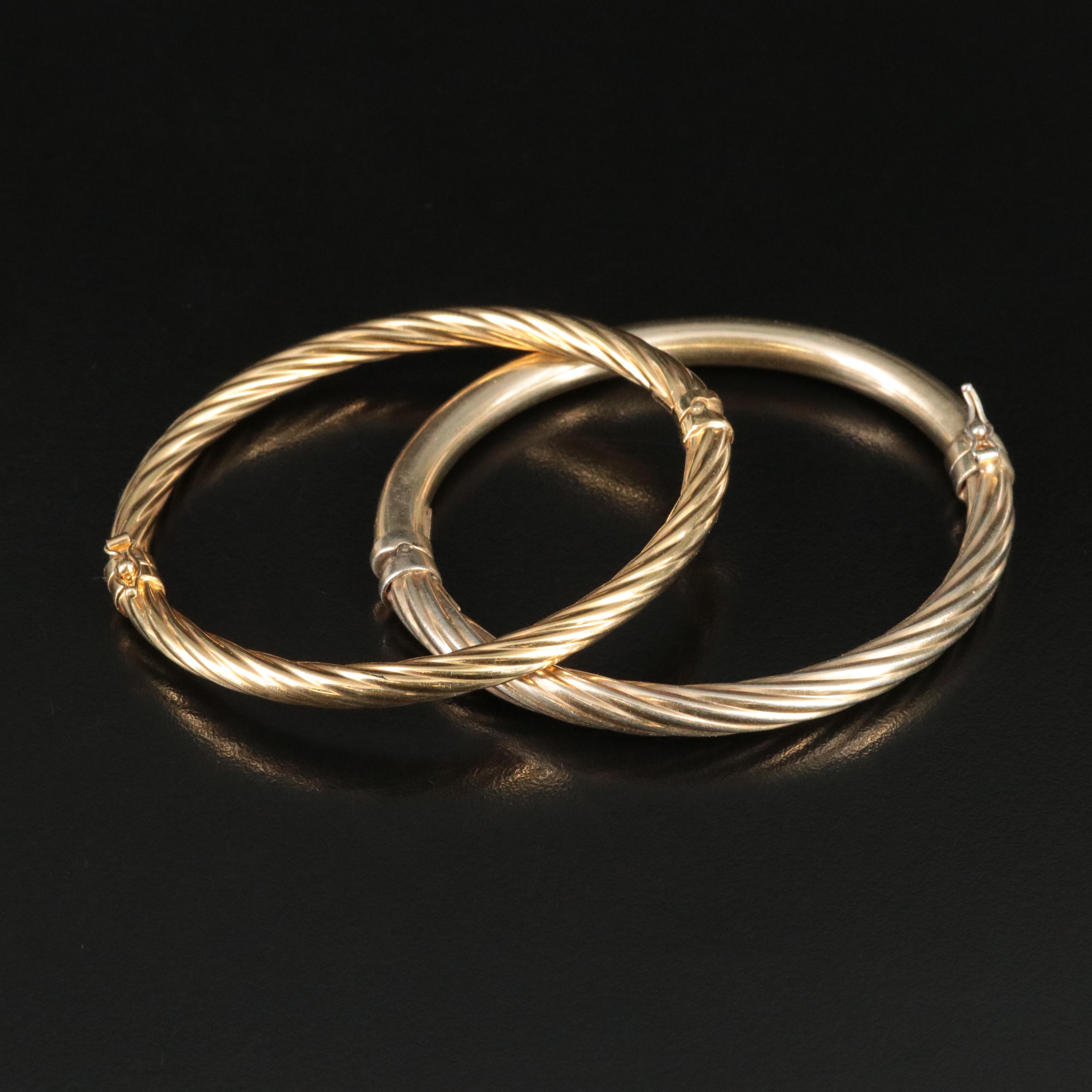 Sterling Hinged Bangles