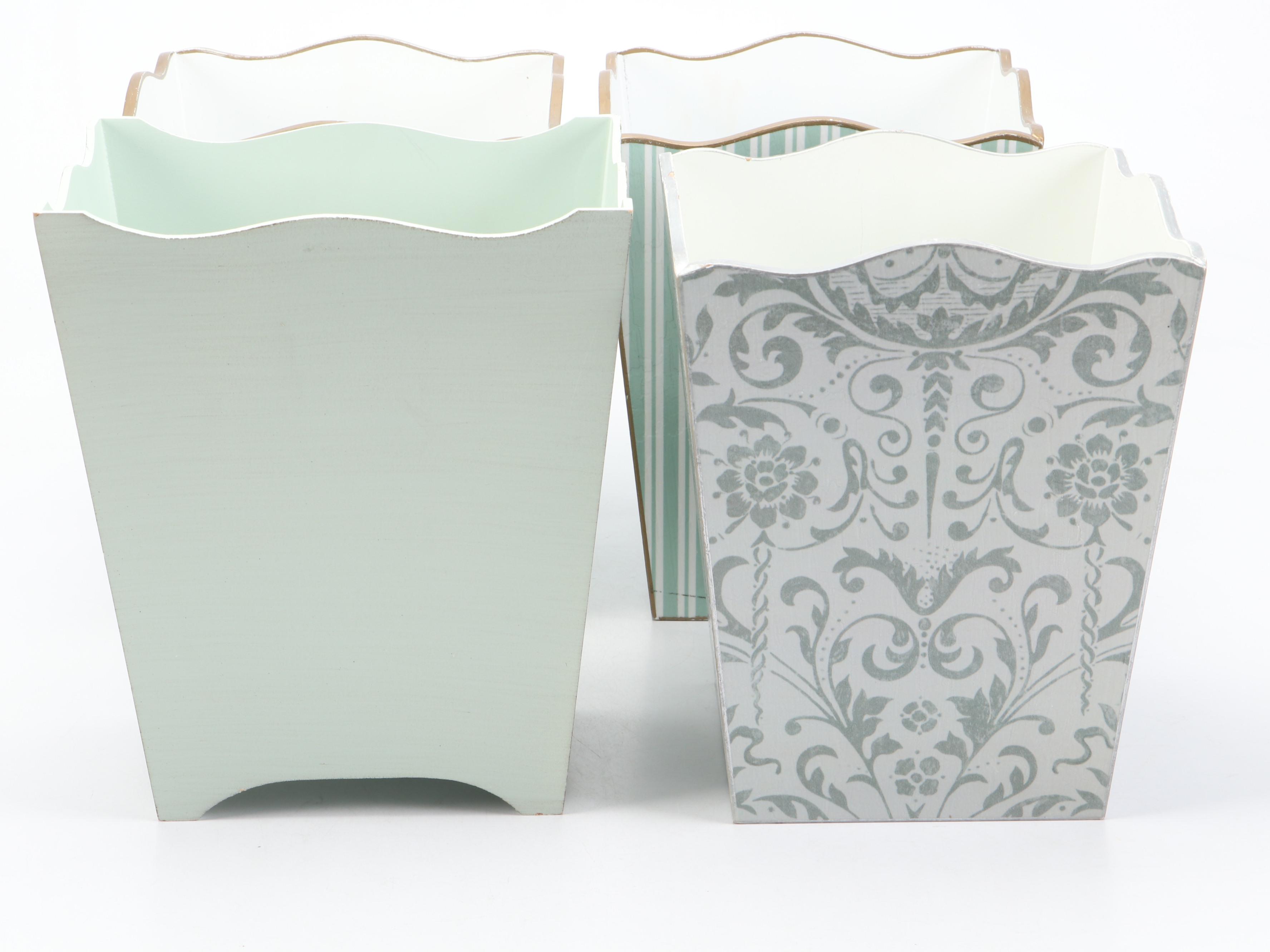 Maye-Kelley Wood Trash Cans and Tissue Box Cover with More