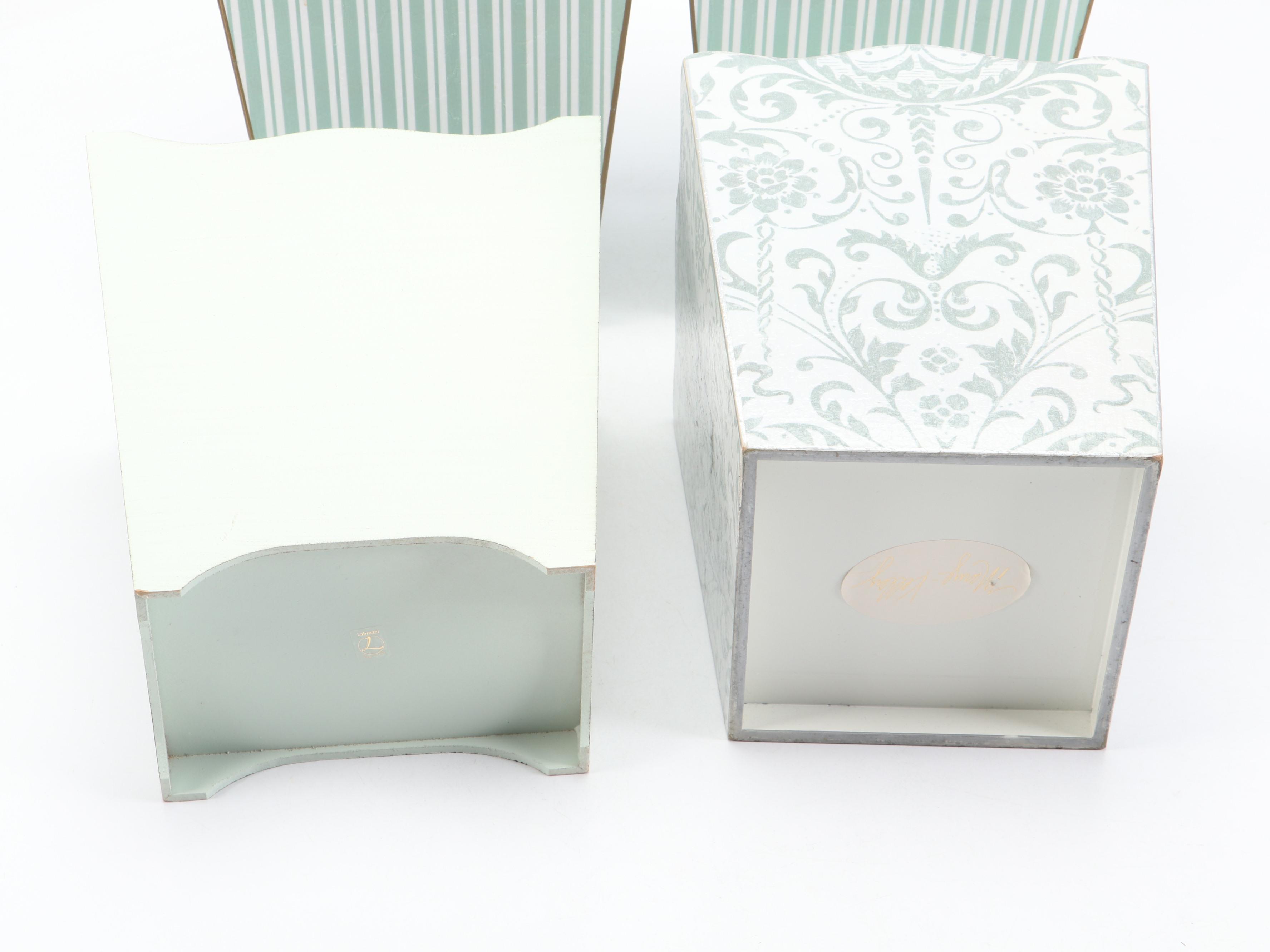 Maye-Kelley Wood Trash Cans and Tissue Box Cover with More