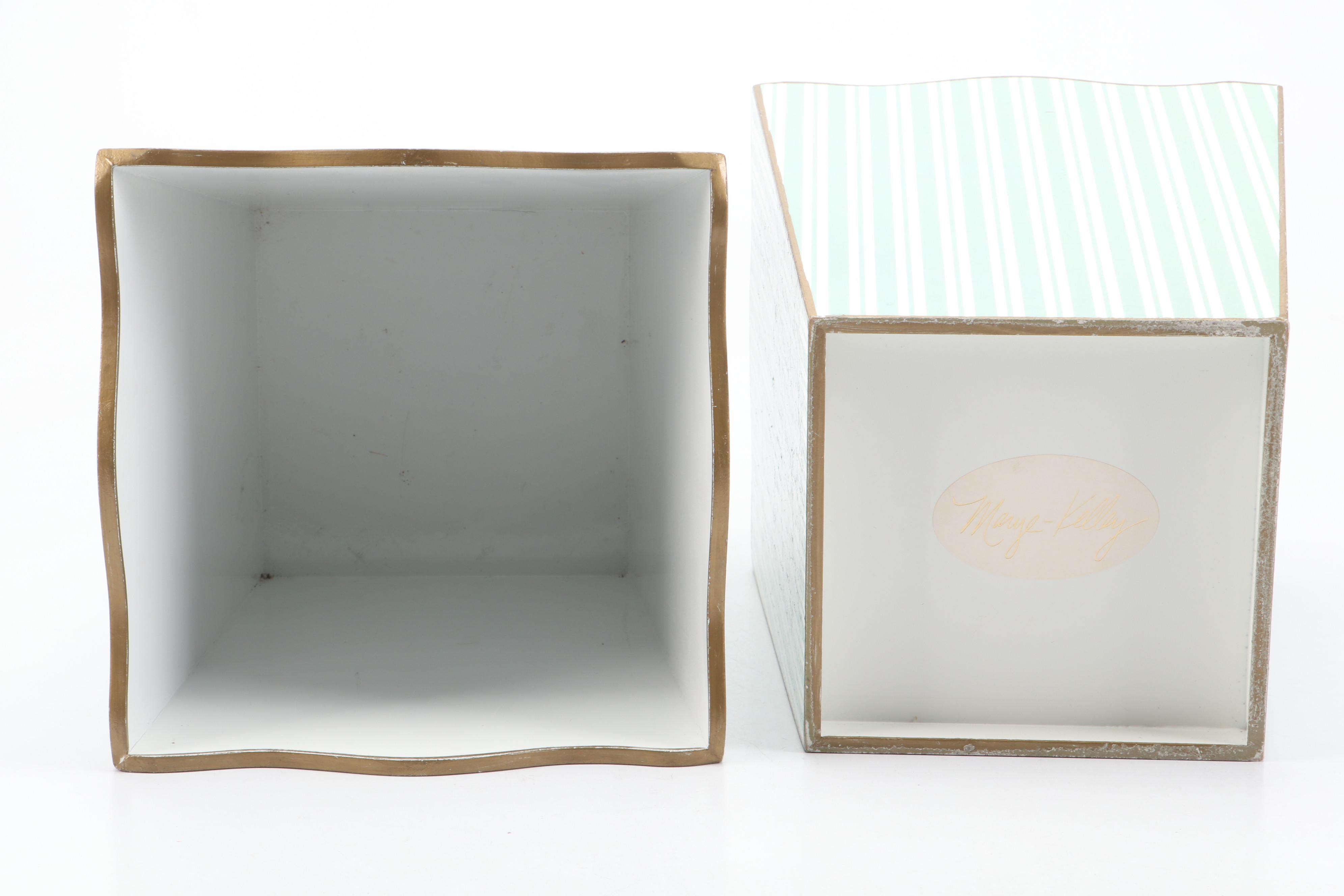 Maye-Kelley Wood Trash Cans and Tissue Box Cover with More