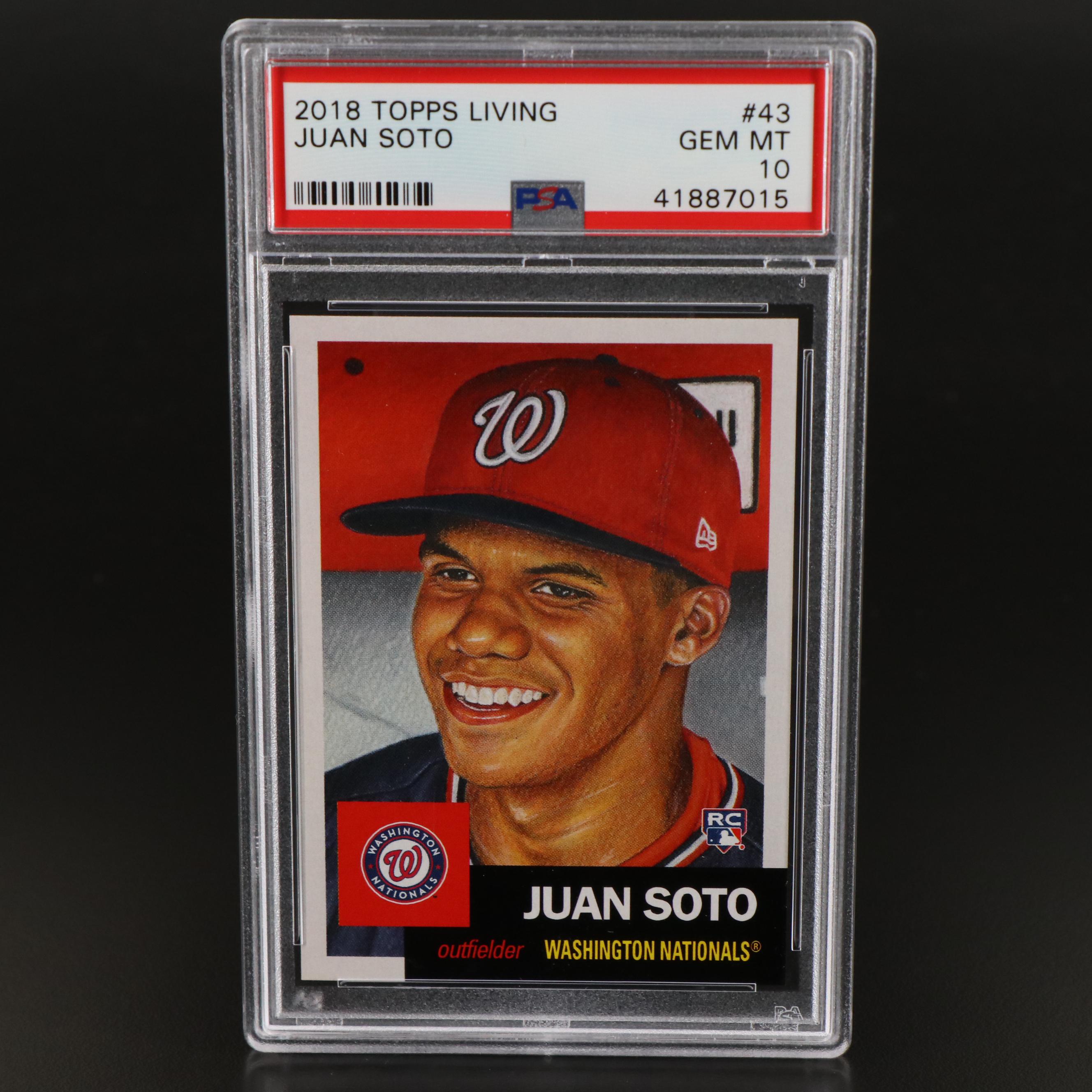 2018 Topps Living Juan Soto Washington Nationals Rookie Card Graded PSA 10