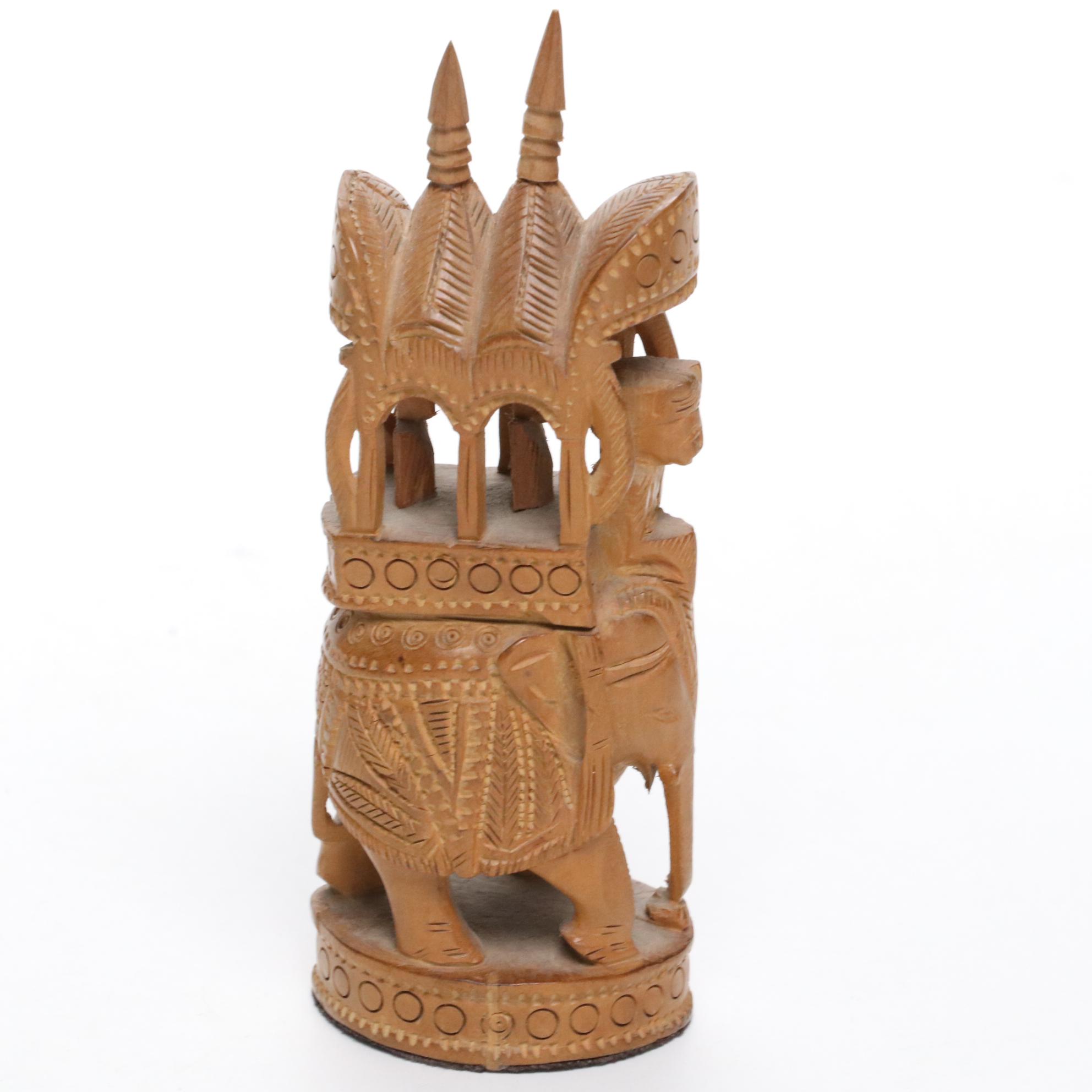 Banded Agate Cube Bookends, Apple Measuring Tool, and Wooden Figurines