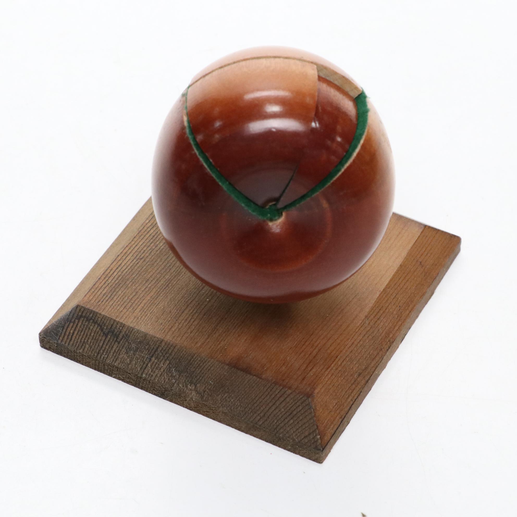 Banded Agate Cube Bookends, Apple Measuring Tool, and Wooden Figurines