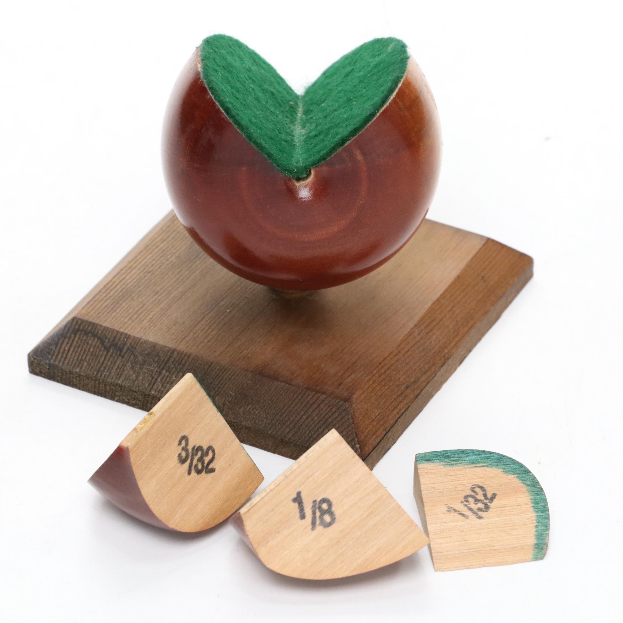 Banded Agate Cube Bookends, Apple Measuring Tool, and Wooden Figurines