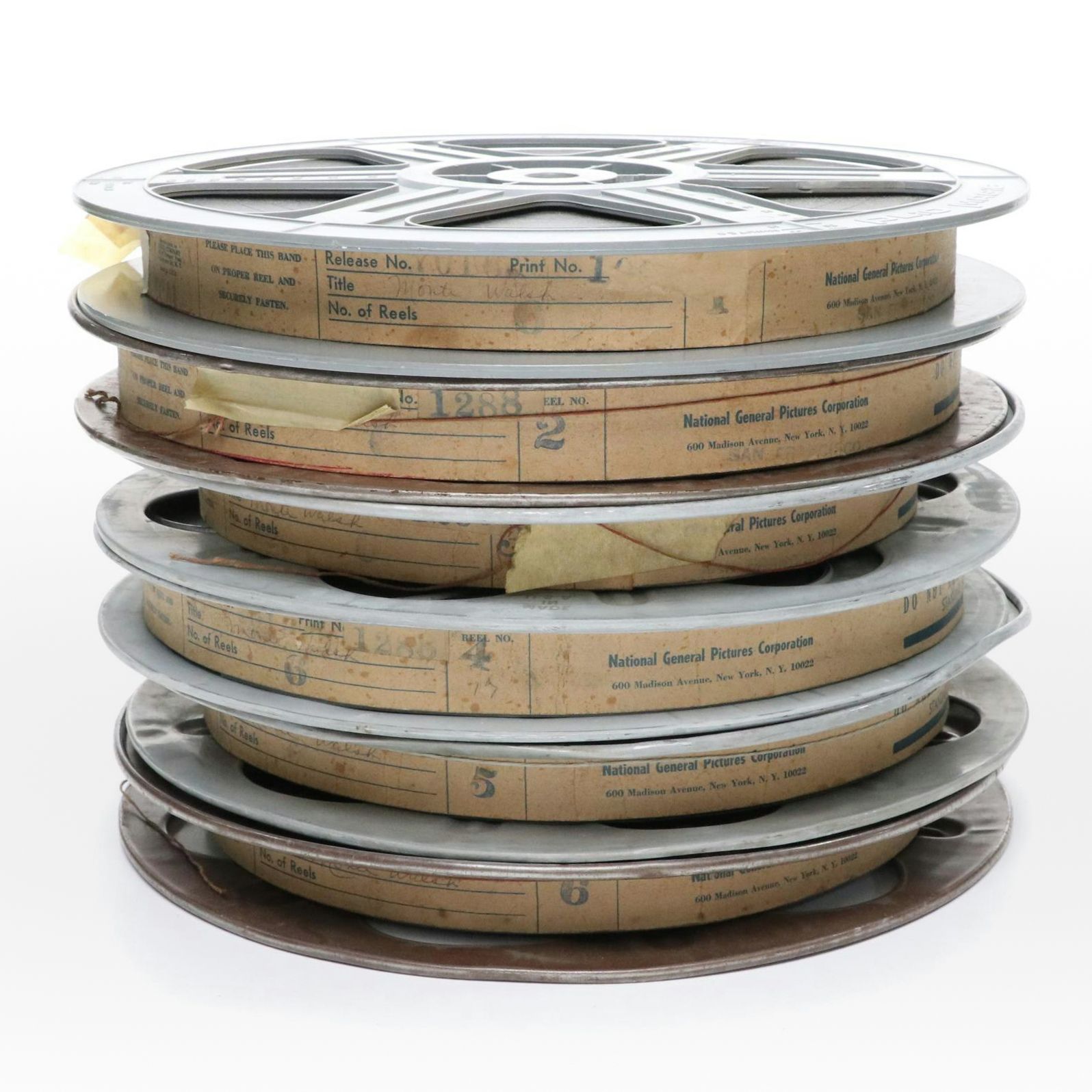 "Monte Walsh" Starring Lee Marvin 35mm Film Reels, 1970