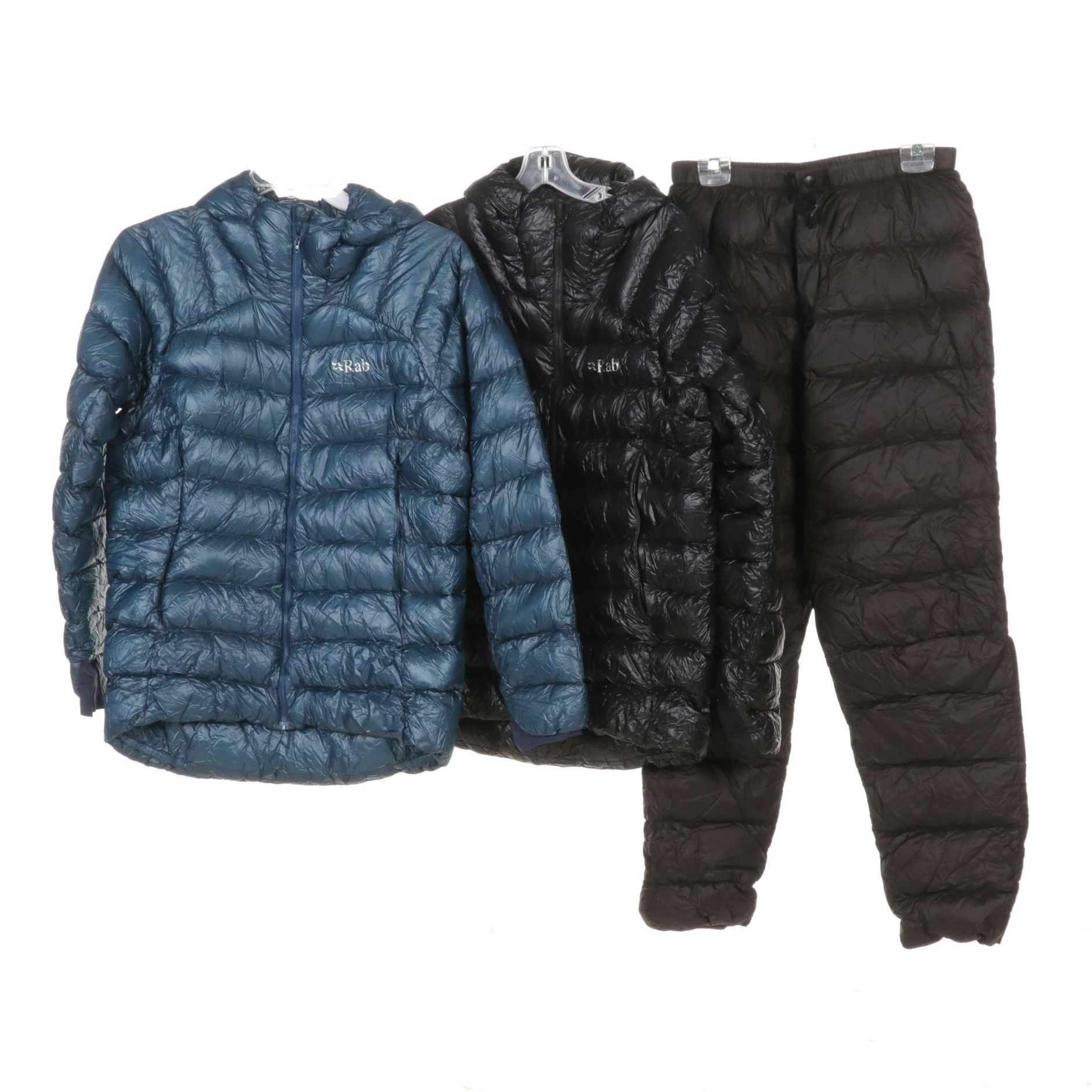 Rab Pertex Quantum Puffer Set of Zero G Jackets, Pants, Gloves and Hat