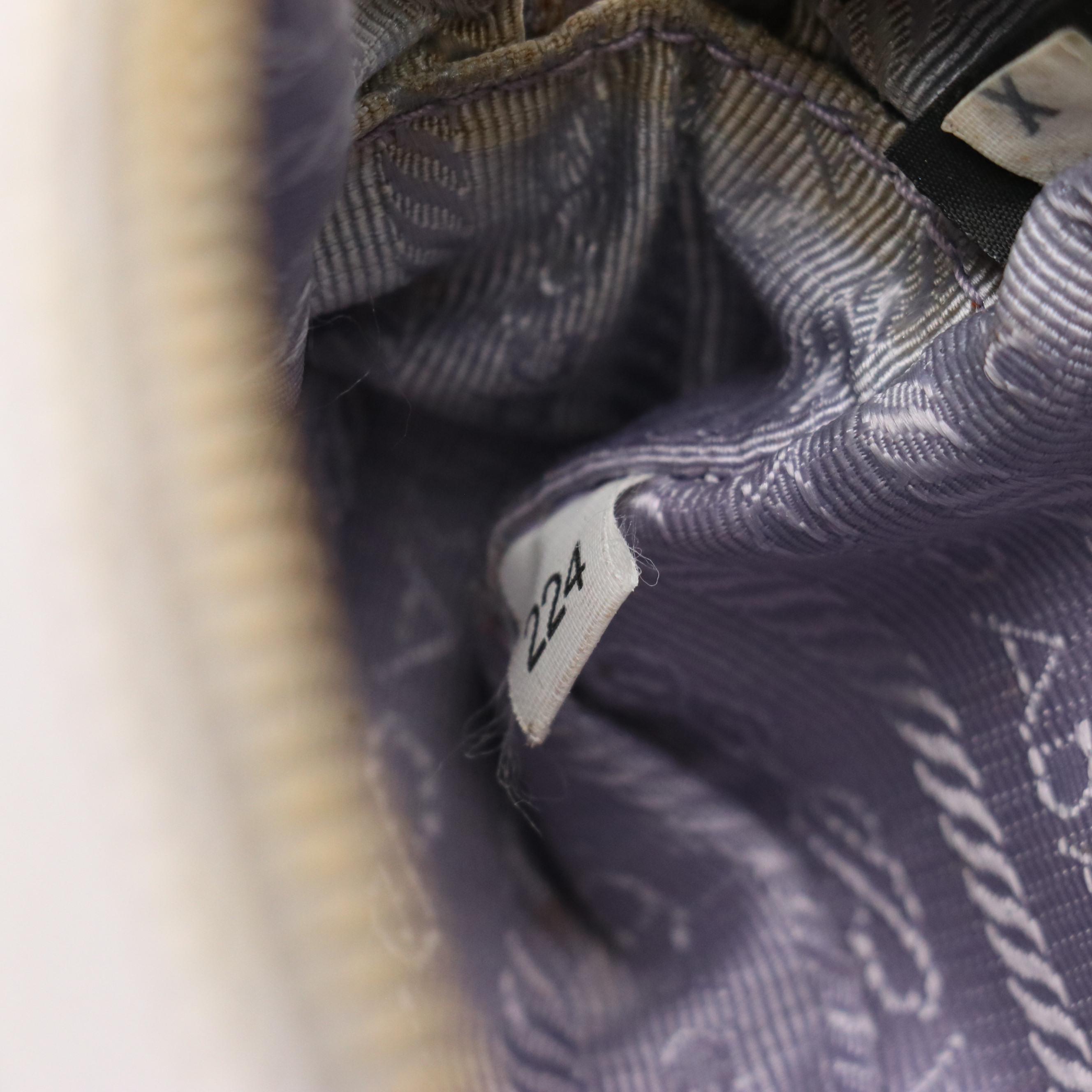 Prada Mini Zippered Crossbody Bag in Dusty Lilac Saffiano Leather