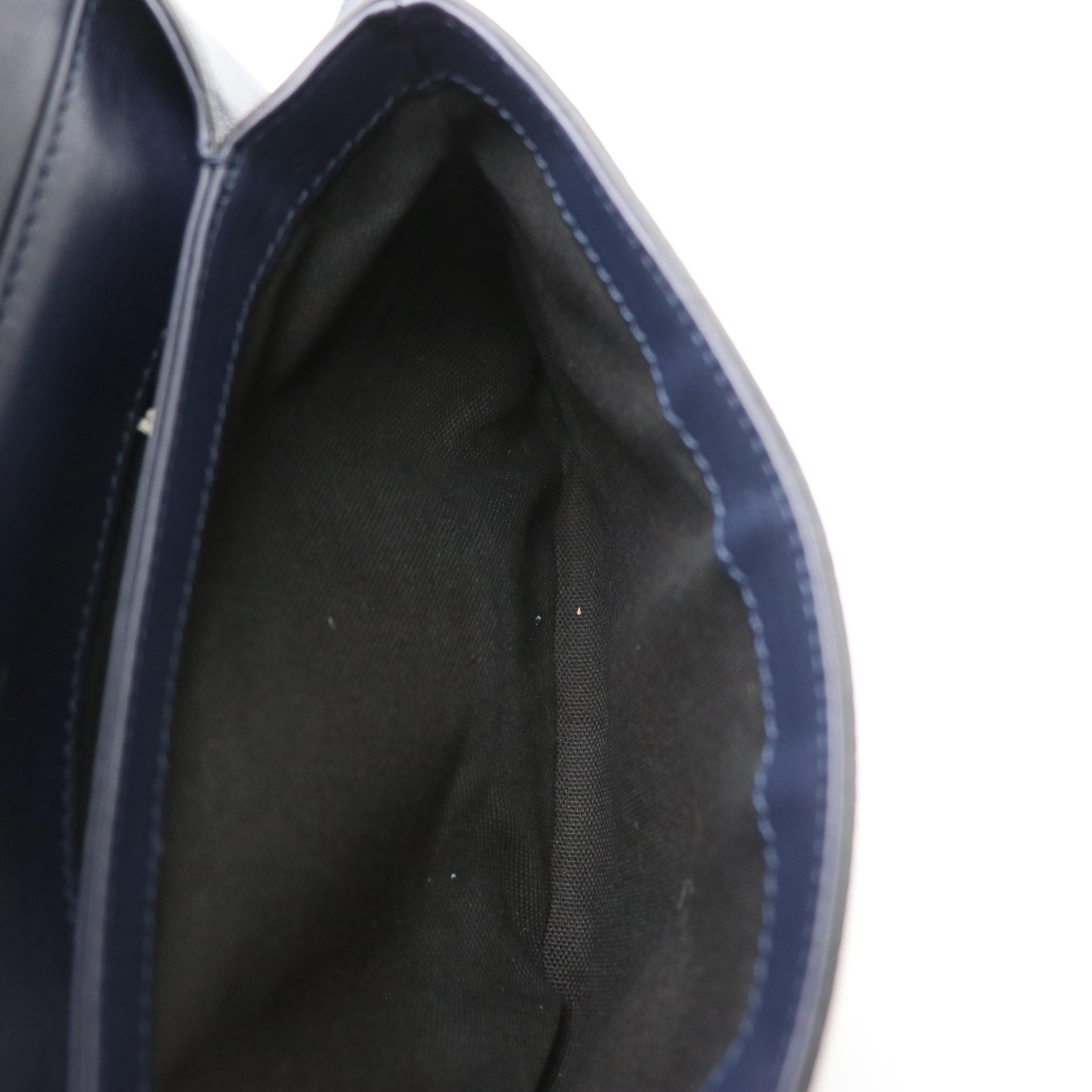 Givenchy Duetto Crossbody Bag in Blue and Burgundy Calfskin Leather, With Tag